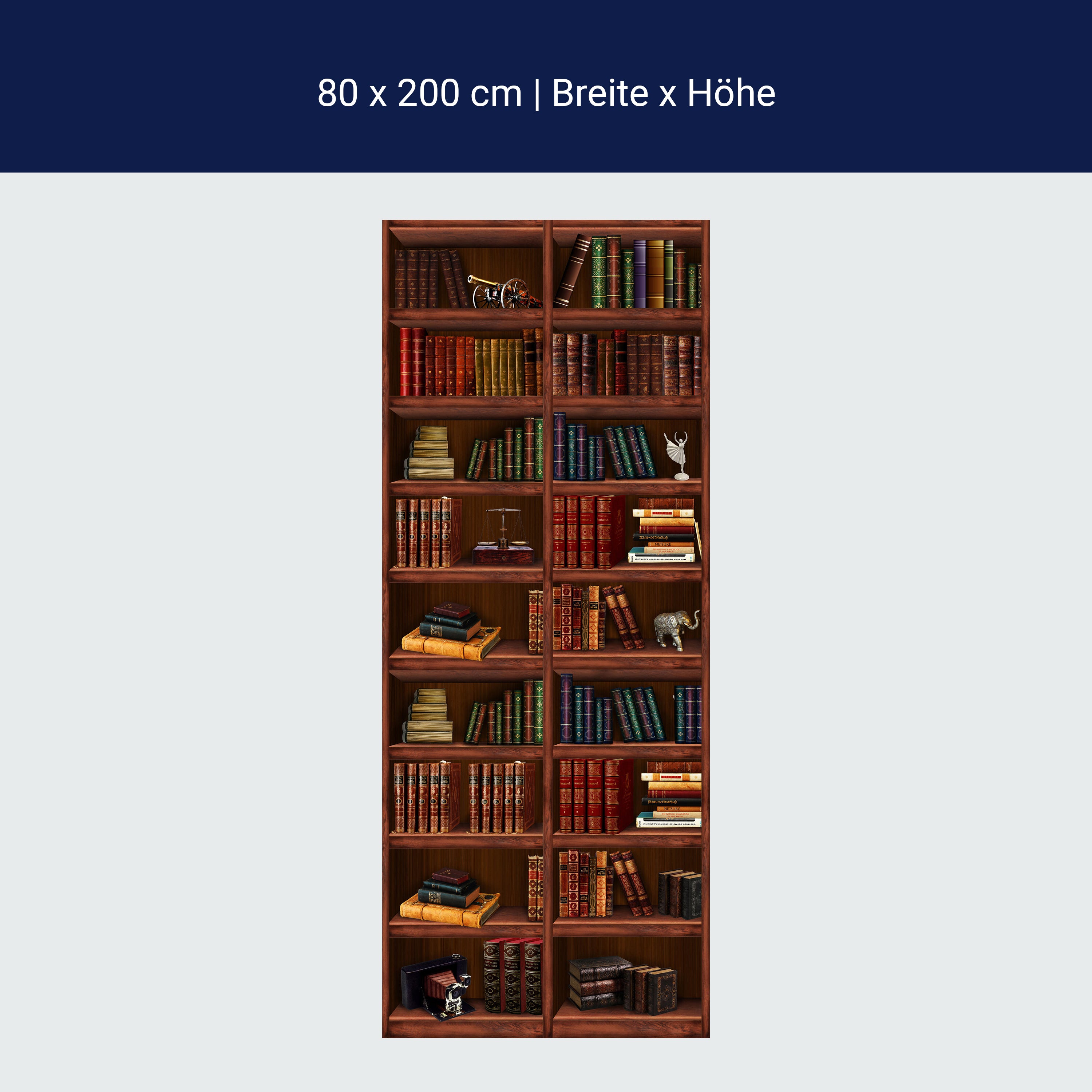 Türtapete Bücher-regal, Schrank, Buch, Figur M1108 Türtapete Bücher-regal, Schrank, Buch, Figur M1108