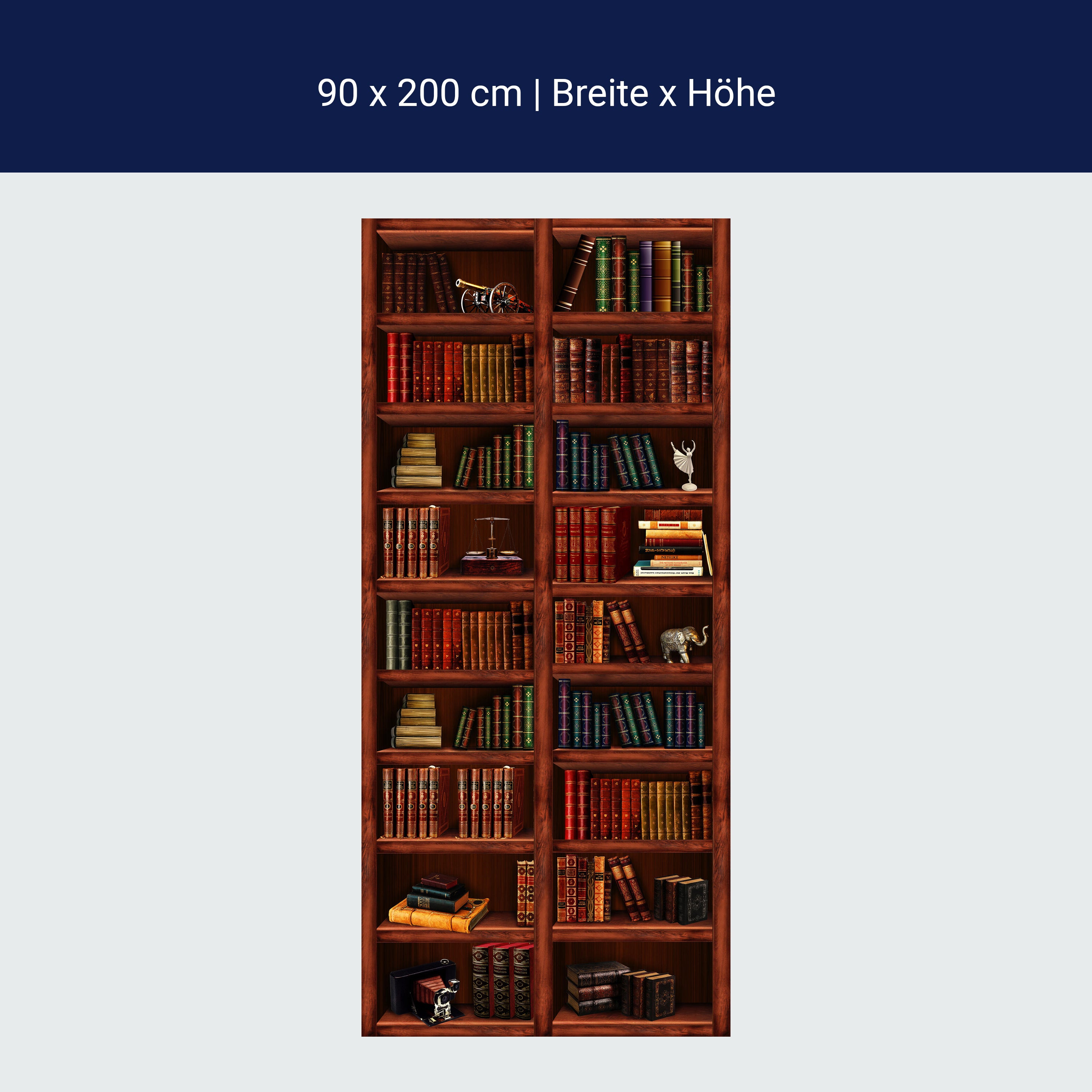 Türtapete Bücher-regal, Schrank, Buch, Figur M1108 Türtapete Bücher-regal, Schrank, Buch, Figur M1108