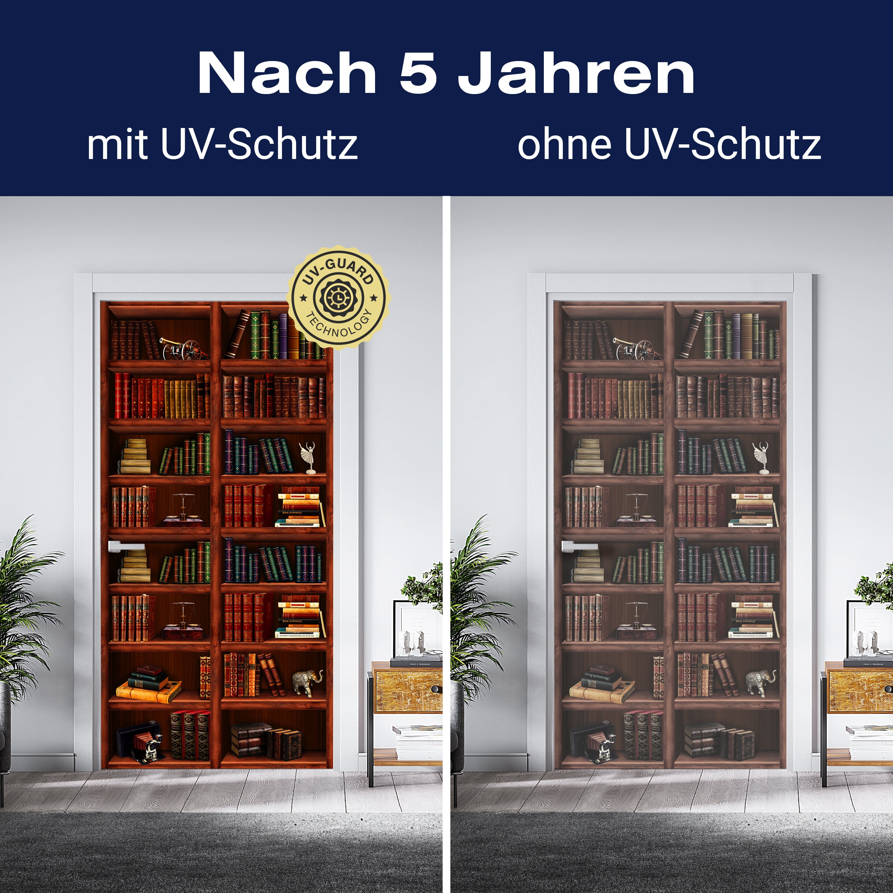 Türtapete Bücher-regal, Schrank, Buch, Figur M1108 - Bild 4 Türtapete Bücher-regal, Schrank, Buch, Figur M1108 - Bild 4