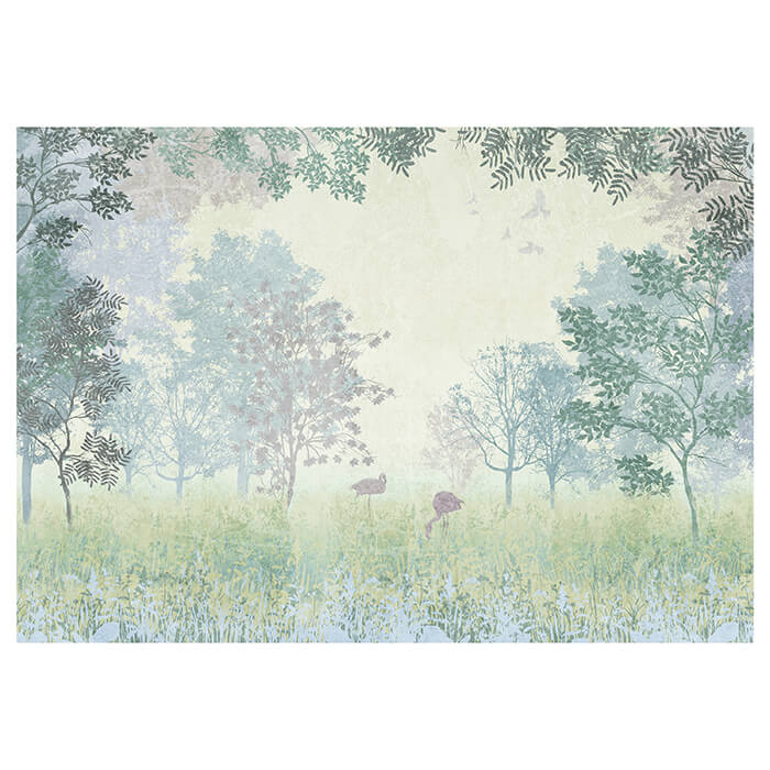 Fototapete Vintage Flamingo Bäume M1110 - Bild 2 Fototapete Vintage Flamingo Bäume M1110 - Bild 2