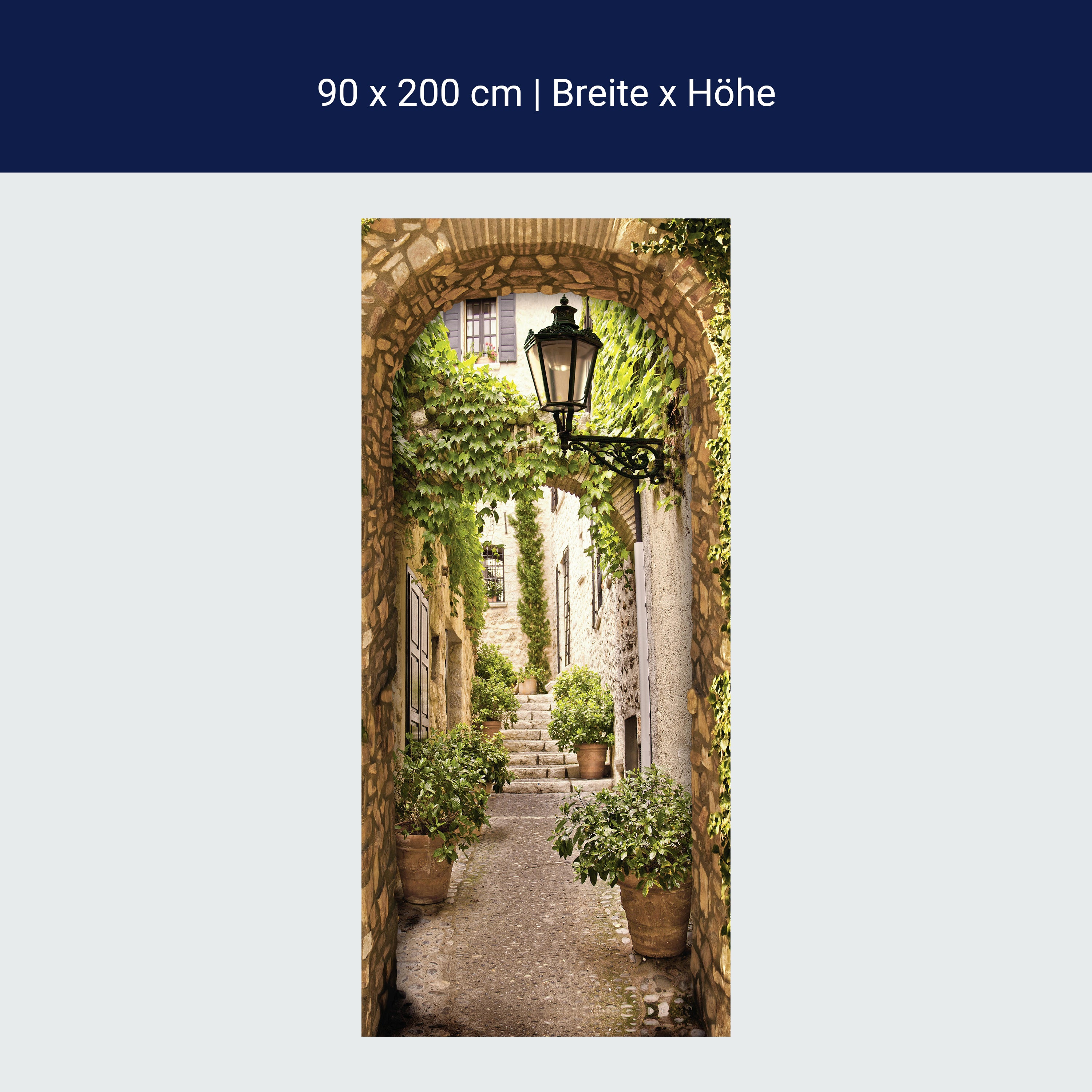 Türtapete kleine Gasse in alter Stadt, Tor-bogen M1114 Türtapete kleine Gasse in alter Stadt, Tor-bogen M1114