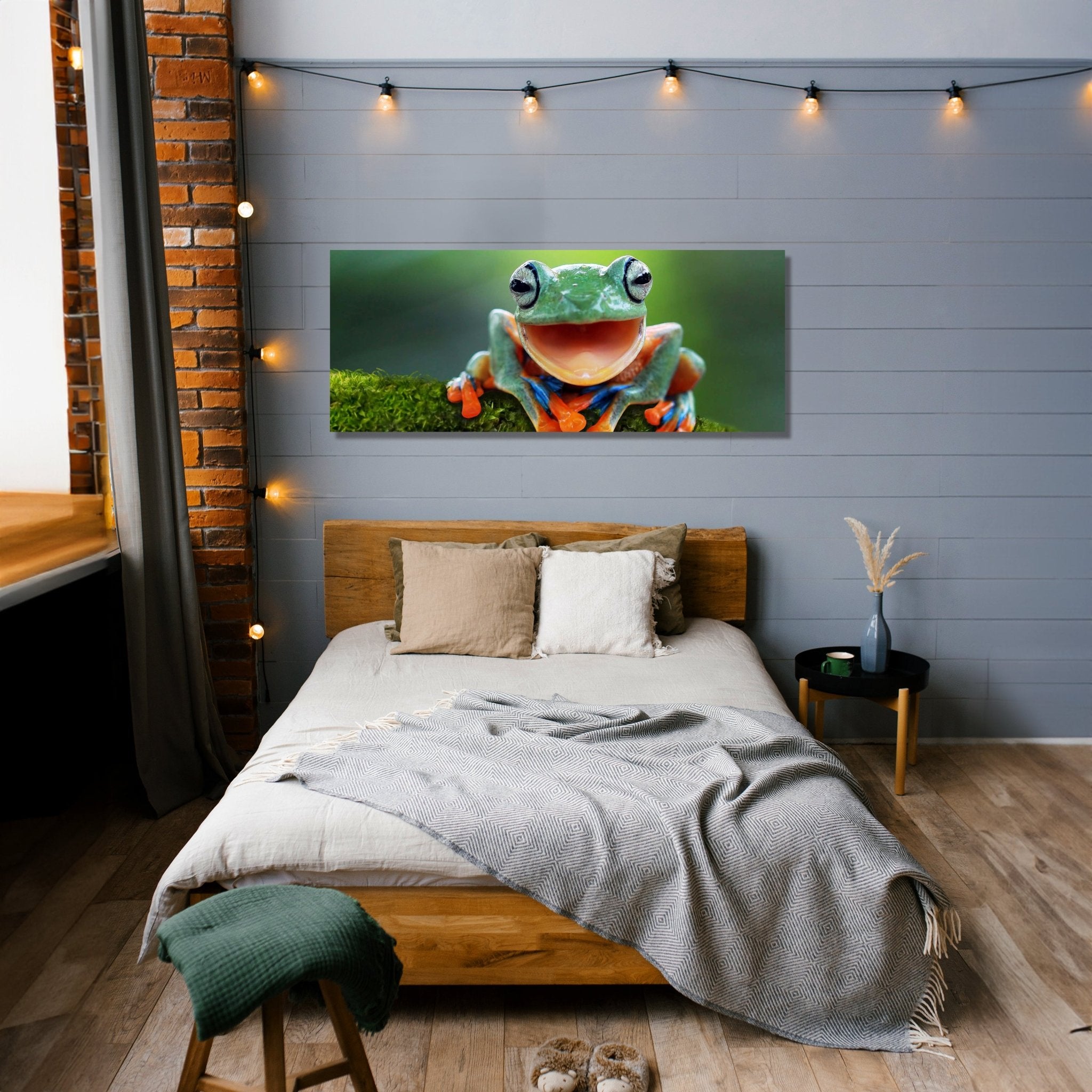 Leinwandbild grüner Frosch, Tier, Moos M1115 kaufen - Bild 2