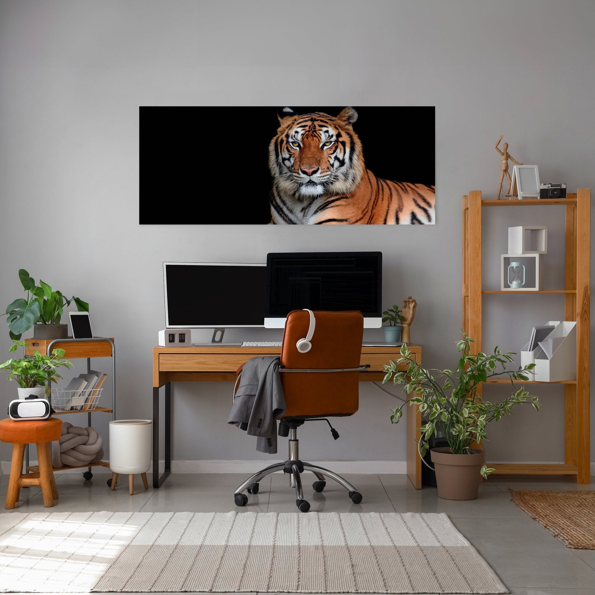 Leinwandbild Tiger, Tier, schwarz, orange M1117 kaufen - Bild 3