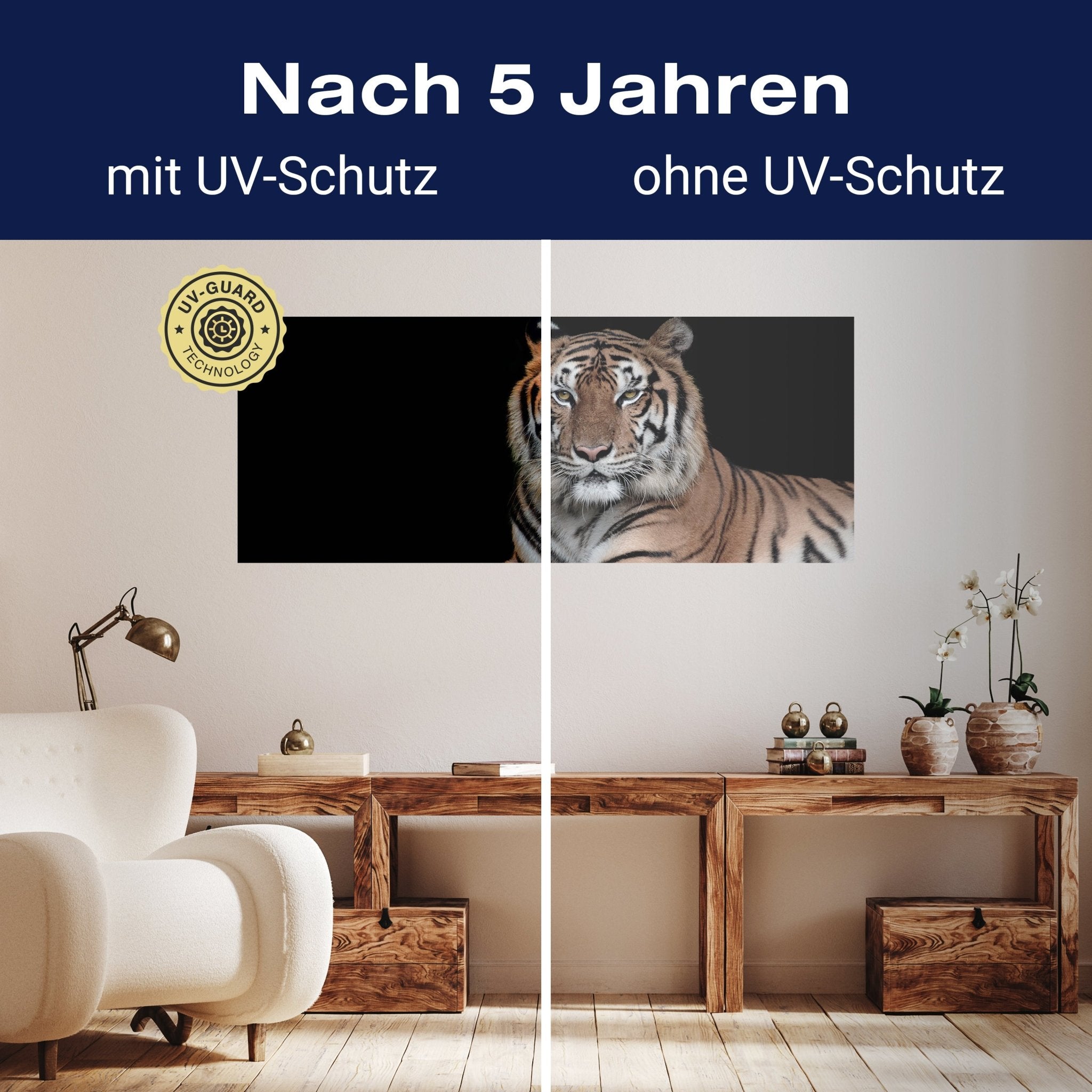 Leinwandbild Tiger, Tier, schwarz, orange M1117 kaufen - Bild 9