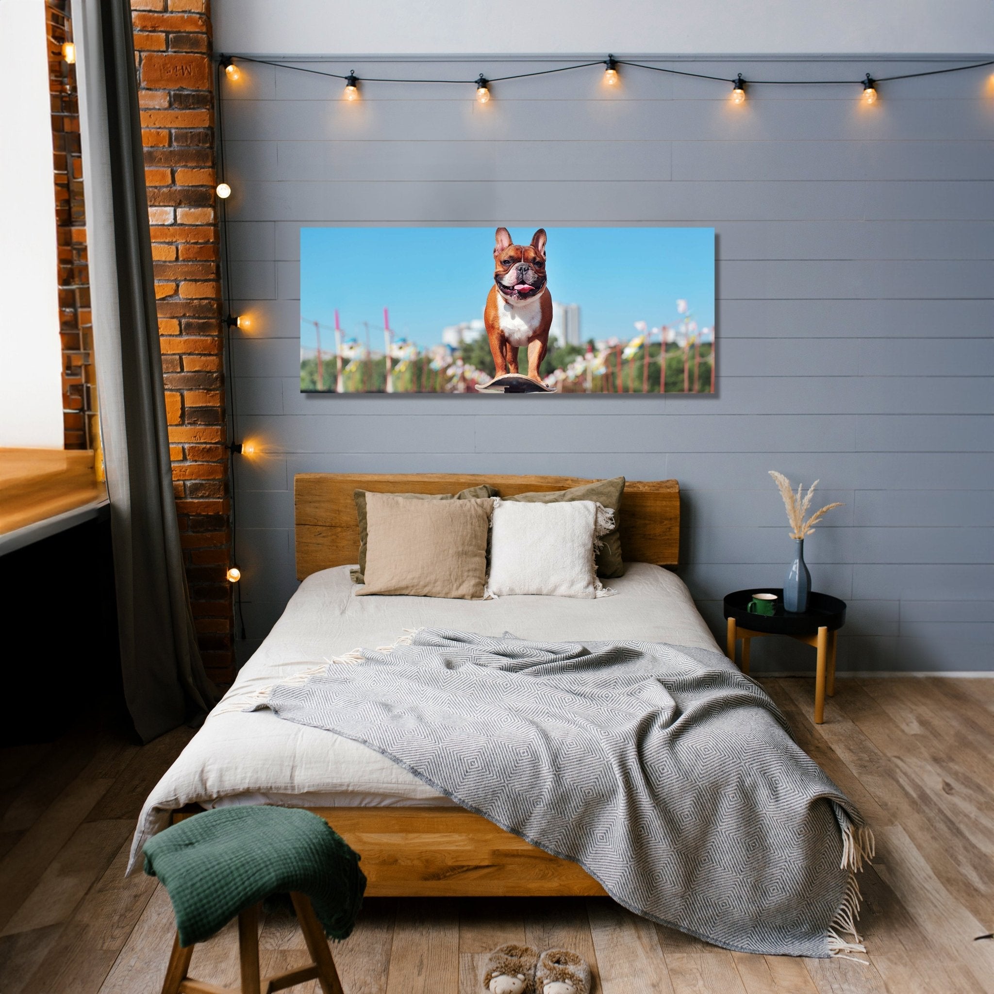 Leinwandbild französische Bulldogge, Hund, Skateboard M1118 kaufen - Bild 2 Leinwandbild französische Bulldogge, Hund, Skateboard M1118 kaufen - Bild 2