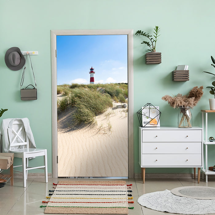 Türtapete Leucht-turm & Dünen, See-gras, Meer M1120 - Bild 1 Türtapete Leucht-turm & Dünen, See-gras, Meer M1120 - Bild 1