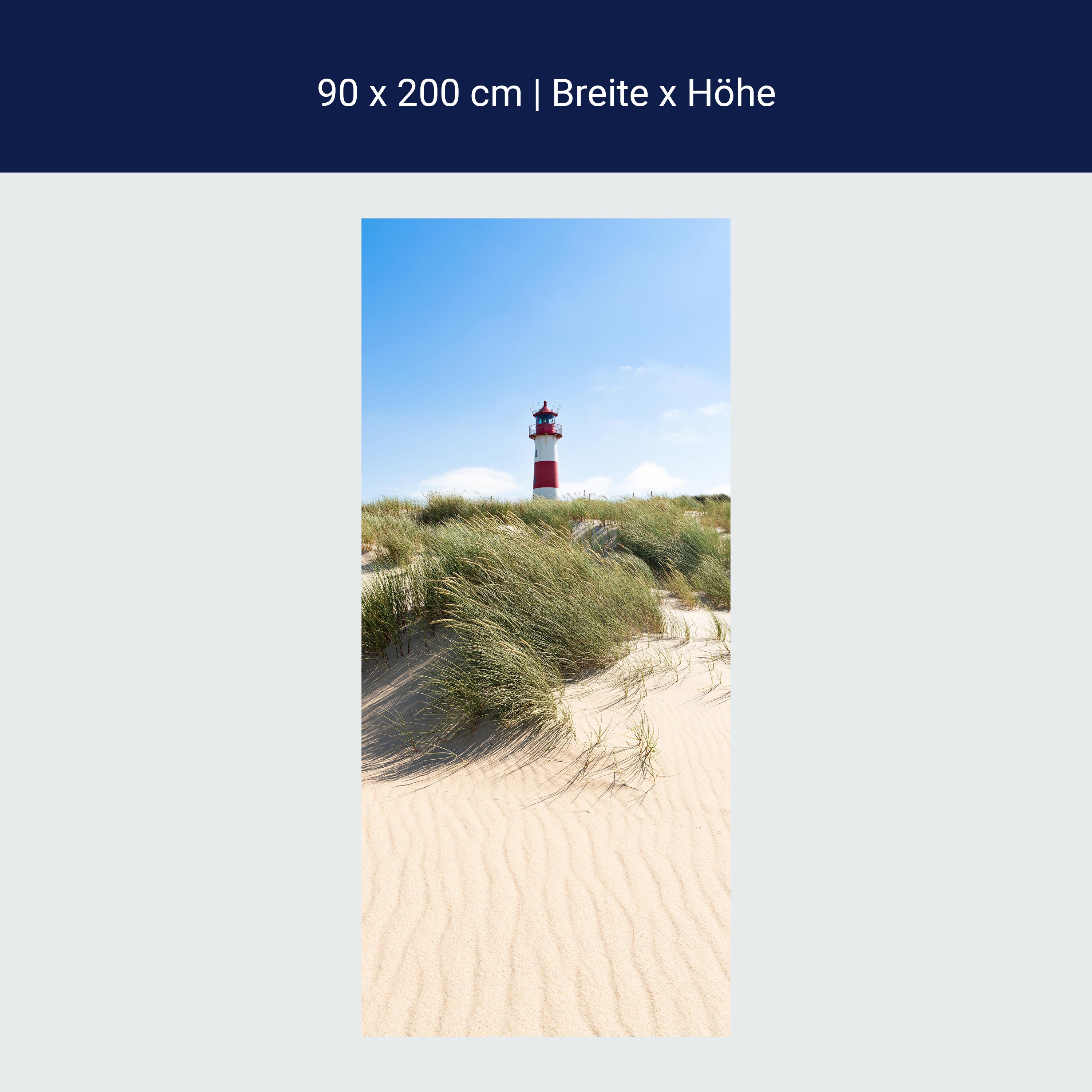 Türtapete Leucht-turm & Dünen, See-gras, Meer M1120 Türtapete Leucht-turm & Dünen, See-gras, Meer M1120