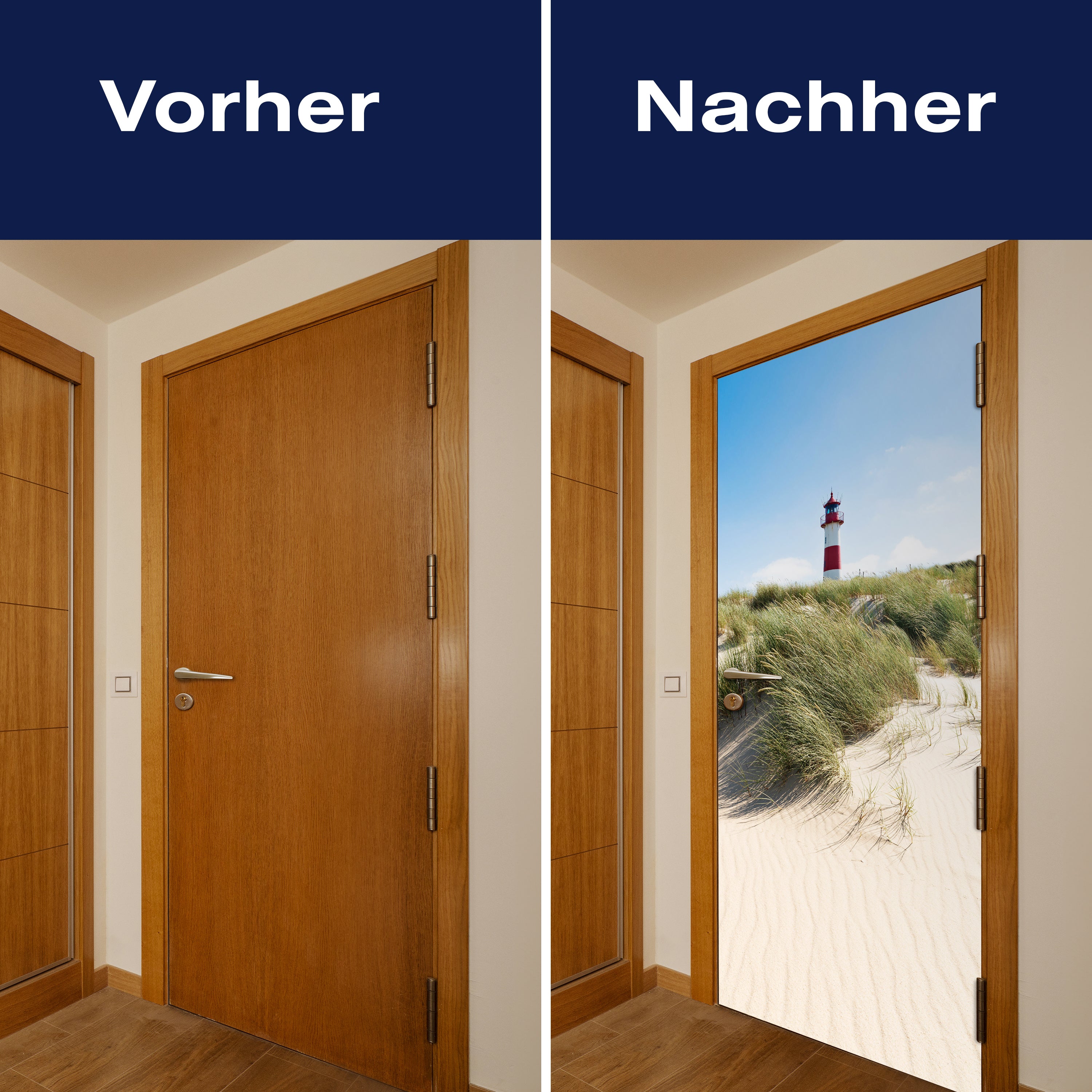 Türtapete Leucht-turm & Dünen, See-gras, Meer M1120 - Bild 10 Türtapete Leucht-turm & Dünen, See-gras, Meer M1120 - Bild 10