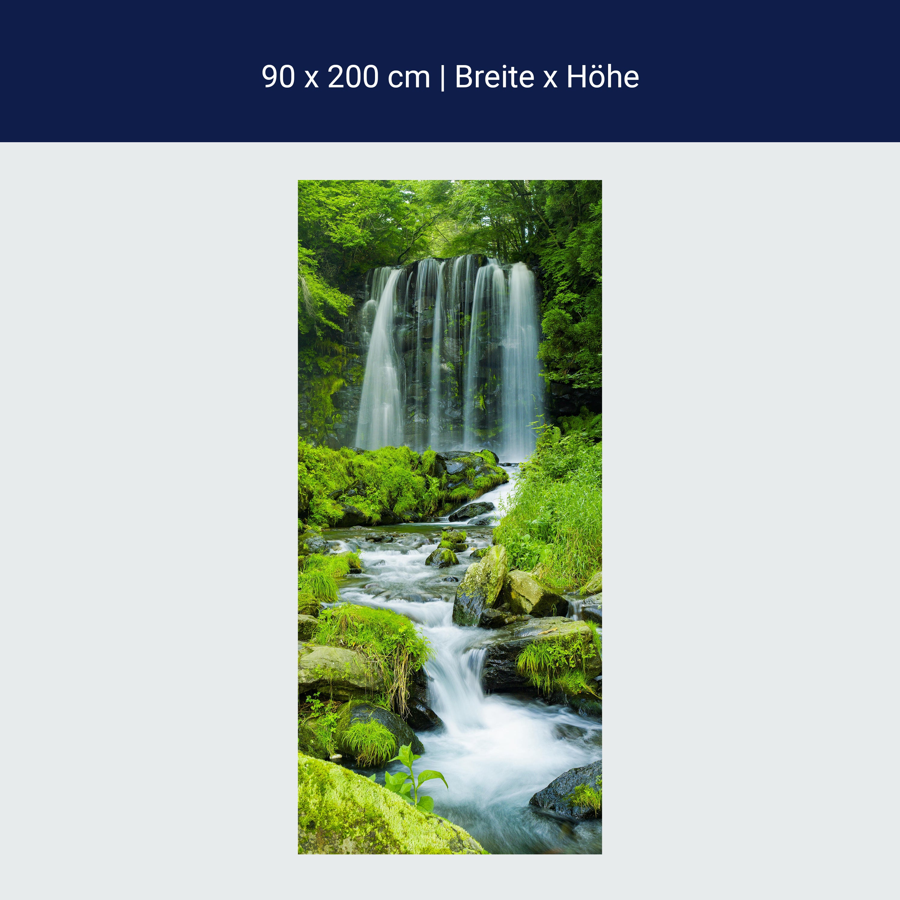 Türtapete Wasserfall im Dschungel, Wald, Wasser M1122 Türtapete Wasserfall im Dschungel, Wald, Wasser M1122