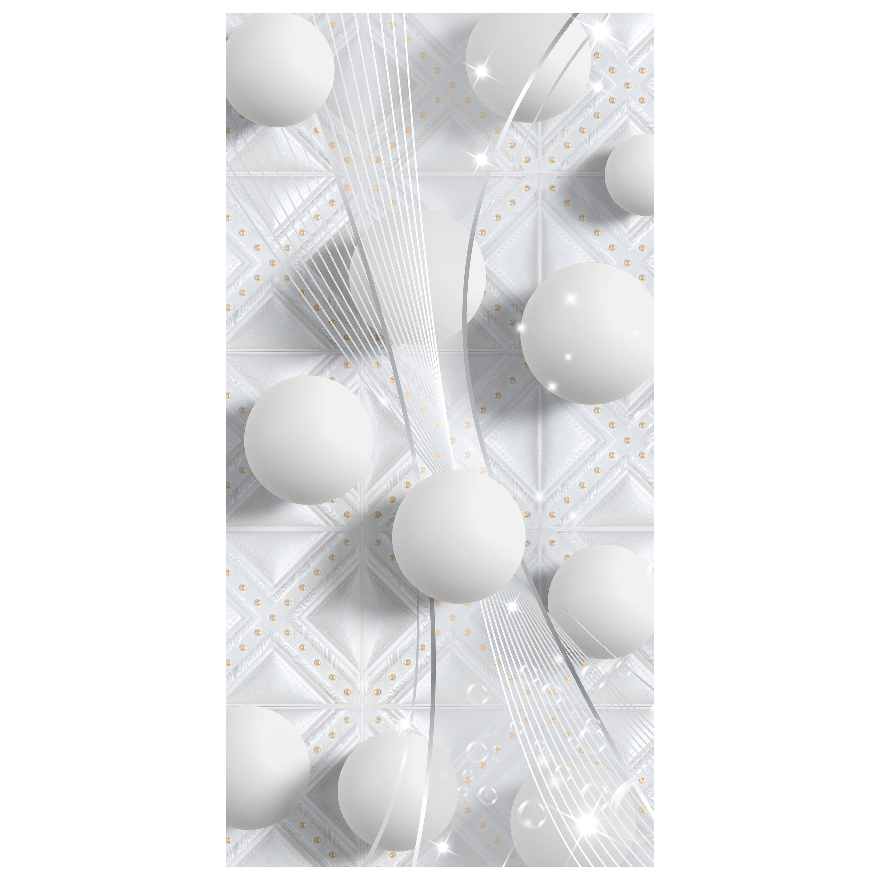 Türtapete Abstraktes Muster, Kugeln, Rauten, Glanz M1123 - Bild 2 Türtapete Abstraktes Muster, Kugeln, Rauten, Glanz M1123 - Bild 2