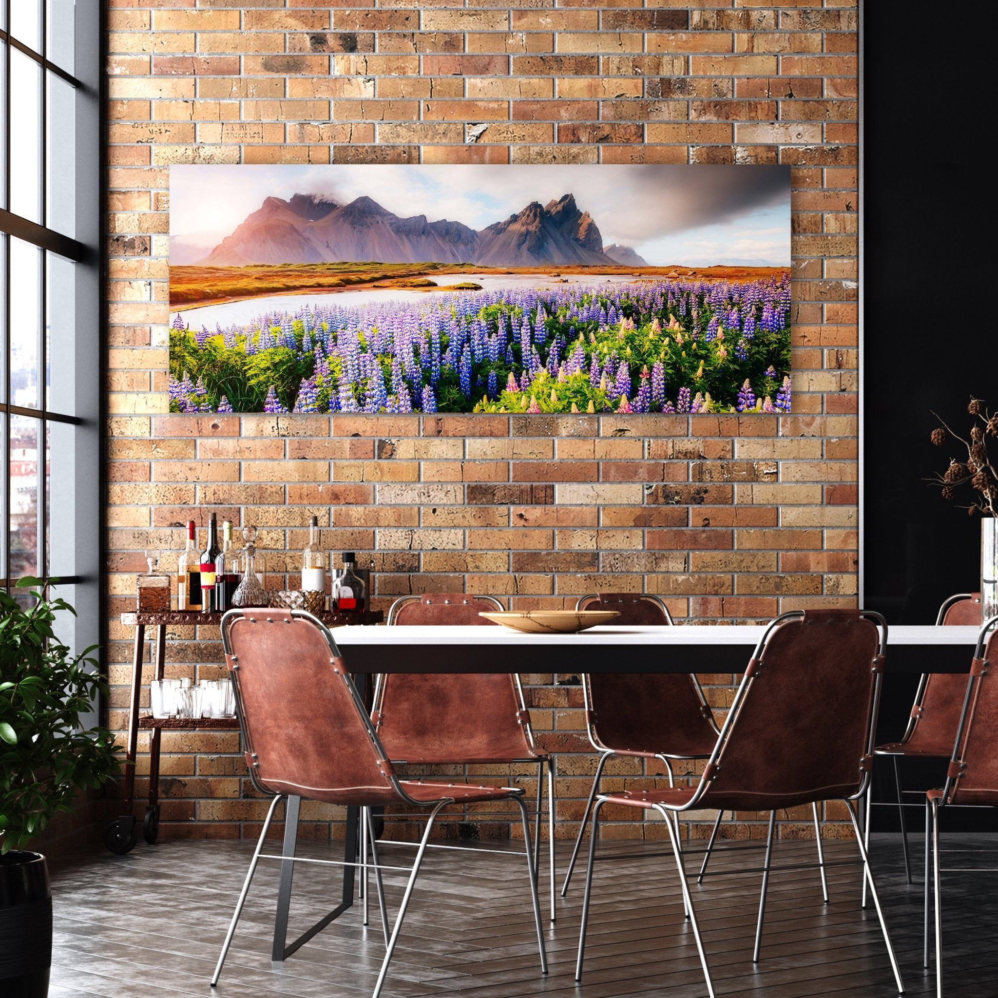 Leinwandbild Berge Lupinen Landschaft See M1129 kaufen - Bild 2 Leinwandbild Berge Lupinen Landschaft See M1129 kaufen - Bild 2