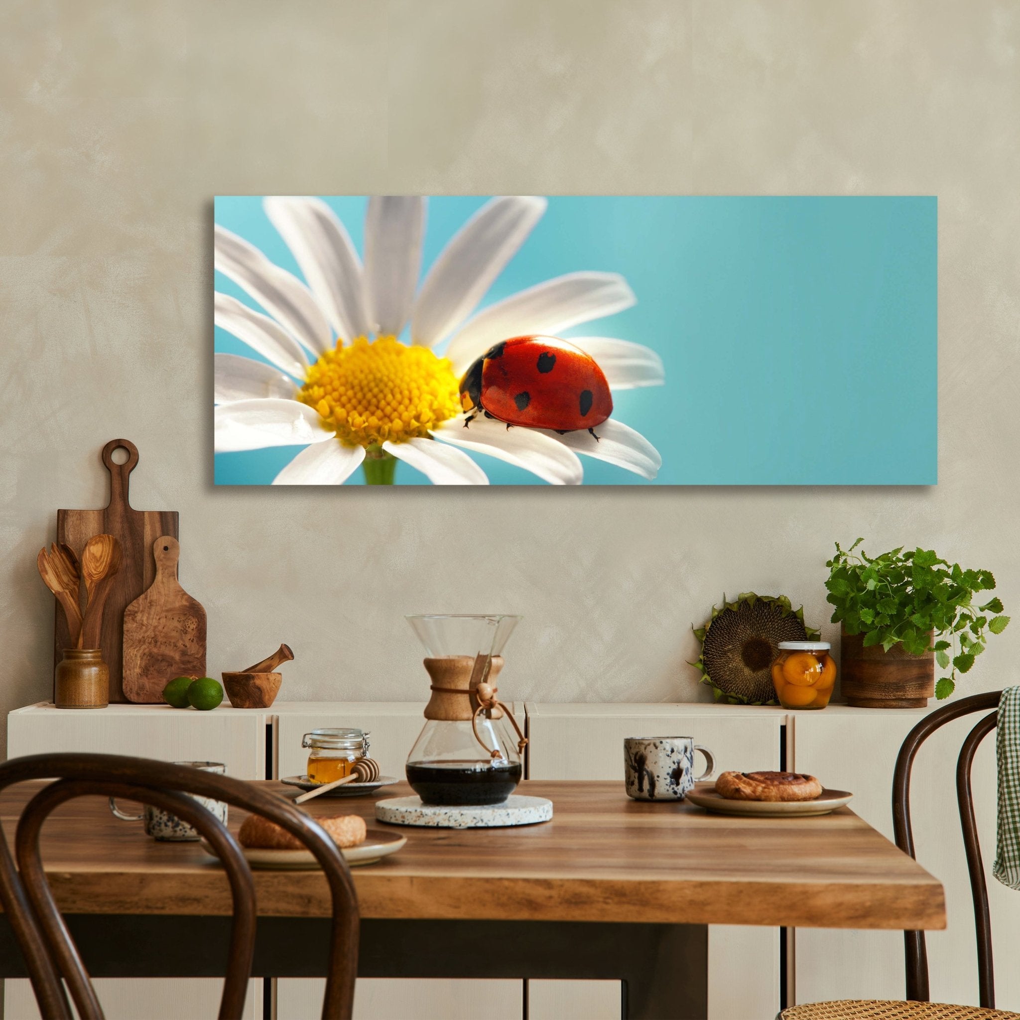 Leinwandbild Gänseblümchen Blüte Marienkäfer M1132 kaufen - Bild 3 Leinwandbild Gänseblümchen Blüte Marienkäfer M1132 kaufen - Bild 3