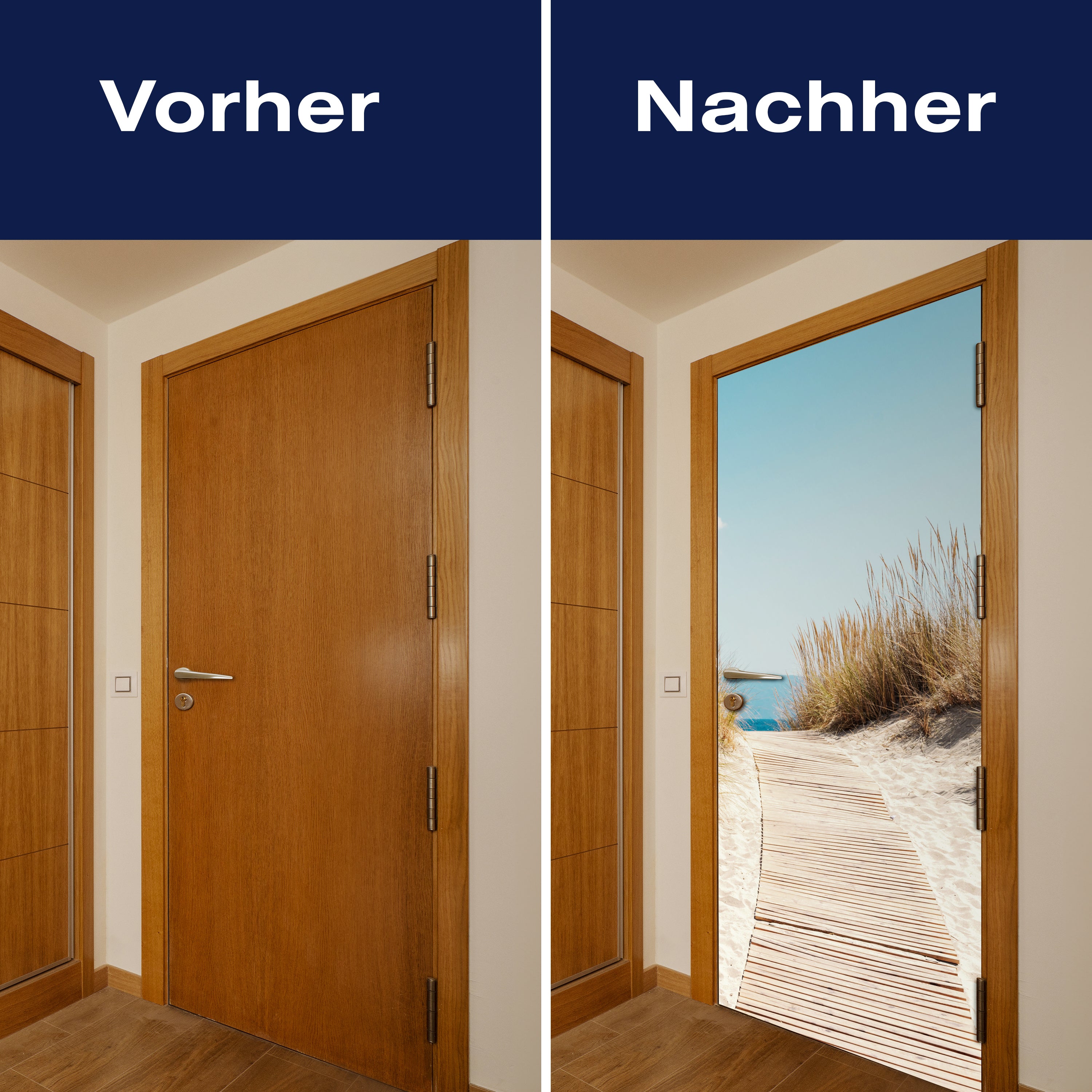 Türtapete Holz-weg an den Strand, Gräser, Meer M1143 - Bild 10 Türtapete Holz-weg an den Strand, Gräser, Meer M1143 - Bild 10