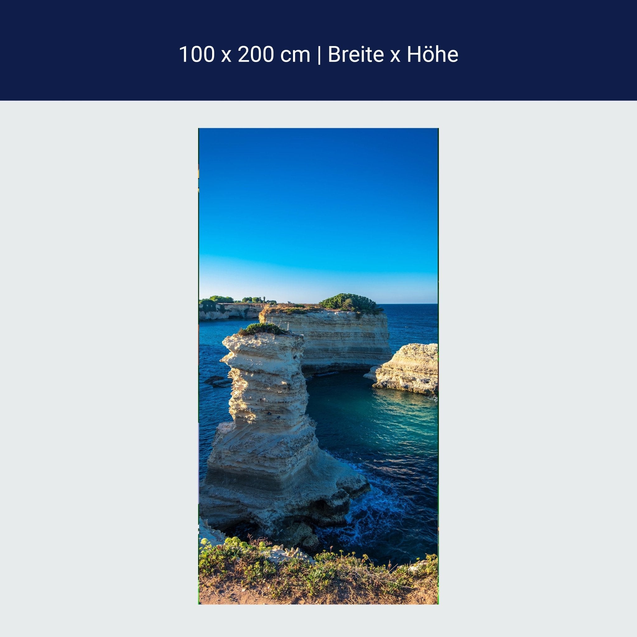 Türtapete Blick auf Küste, Steine, Felsen, Meer M1144 Türtapete Blick auf Küste, Steine, Felsen, Meer M1144