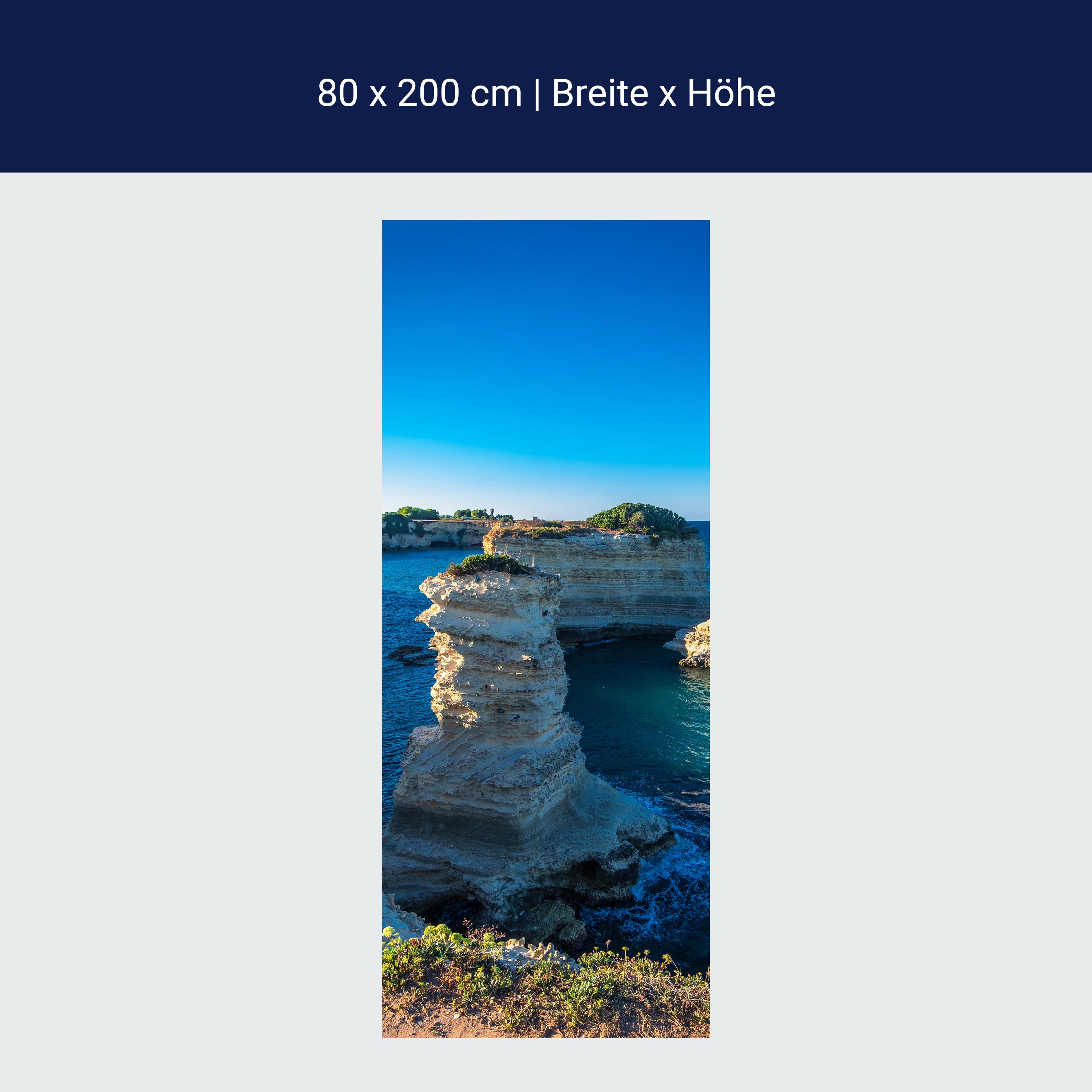 Türtapete Blick auf Küste, Steine, Felsen, Meer M1144 Türtapete Blick auf Küste, Steine, Felsen, Meer M1144