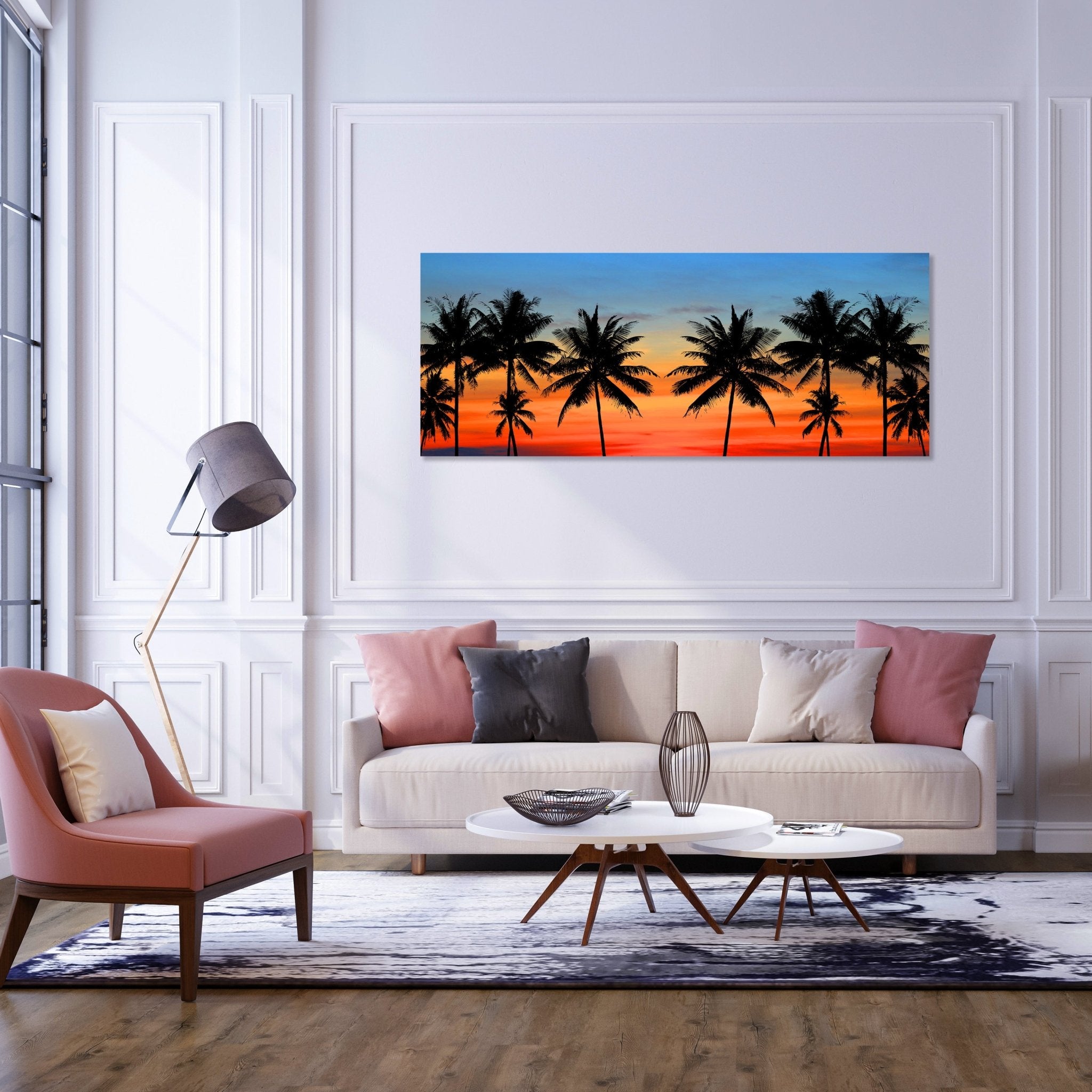 Leinwandbild Sonnenuntergang über dem Meer, Palmen M1146 kaufen - Bild 2 Leinwandbild Sonnenuntergang über dem Meer, Palmen M1146 kaufen - Bild 2