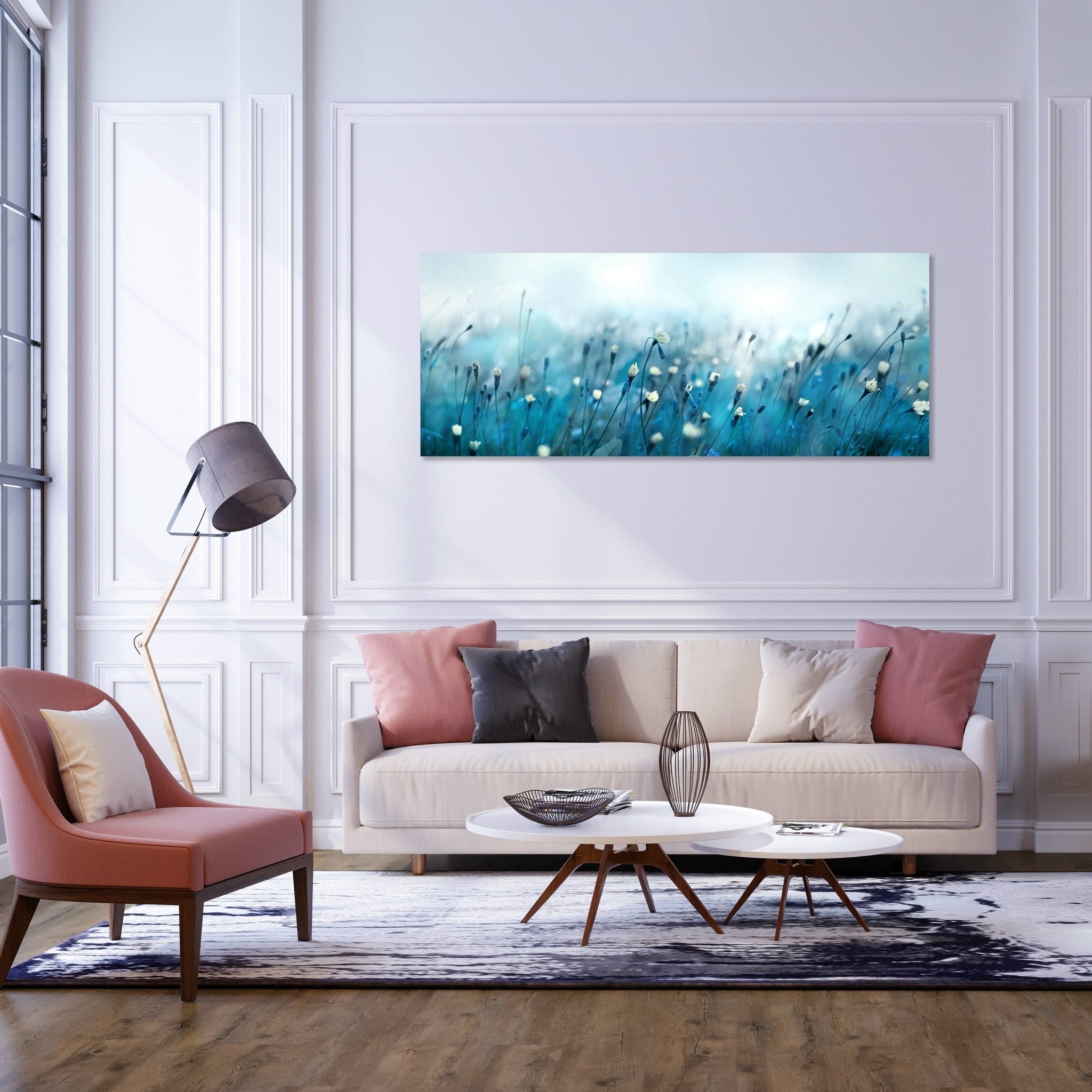 Leinwandbild Blaues Blumenfeld M1152 kaufen - Bild 2 Leinwandbild Blaues Blumenfeld M1152 kaufen - Bild 2