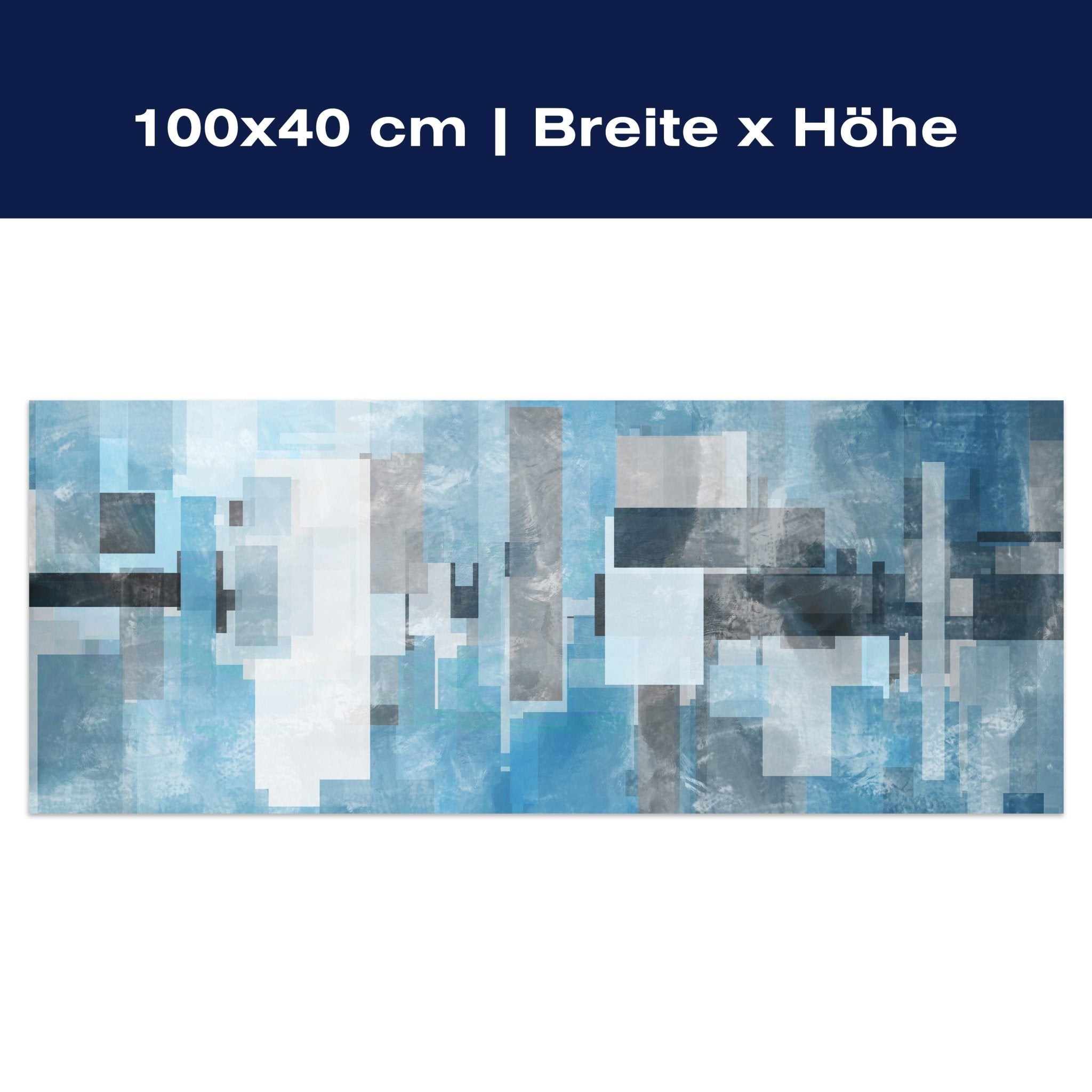 Leinwandbild Blaue Geometrie Malerei M1153 Leinwandbild Blaue Geometrie Malerei M1153