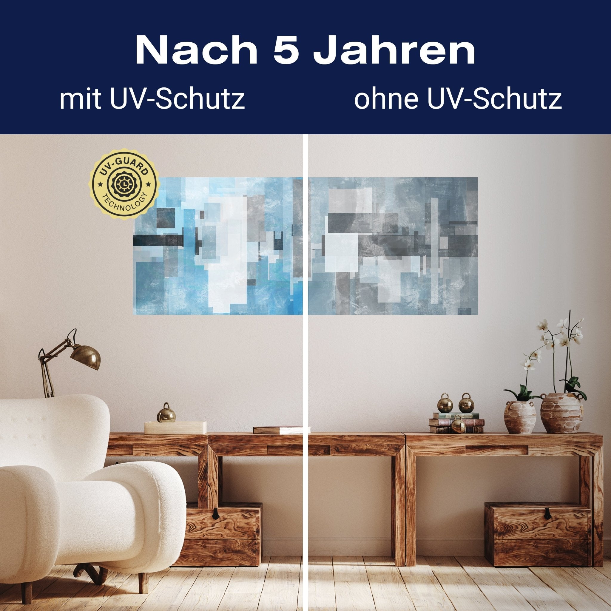 Leinwandbild Blaue Geometrie Malerei M1153 kaufen - Bild 9 Leinwandbild Blaue Geometrie Malerei M1153 kaufen - Bild 9