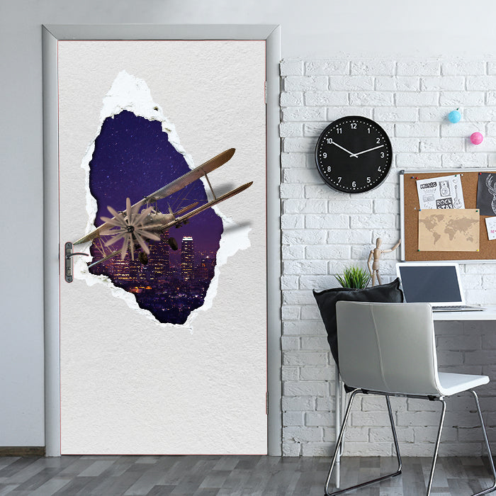 Türtapete Doppeldecker Flugzeug, Los Angeles, Wand M1157 - Bild 1 Türtapete Doppeldecker Flugzeug, Los Angeles, Wand M1157 - Bild 1