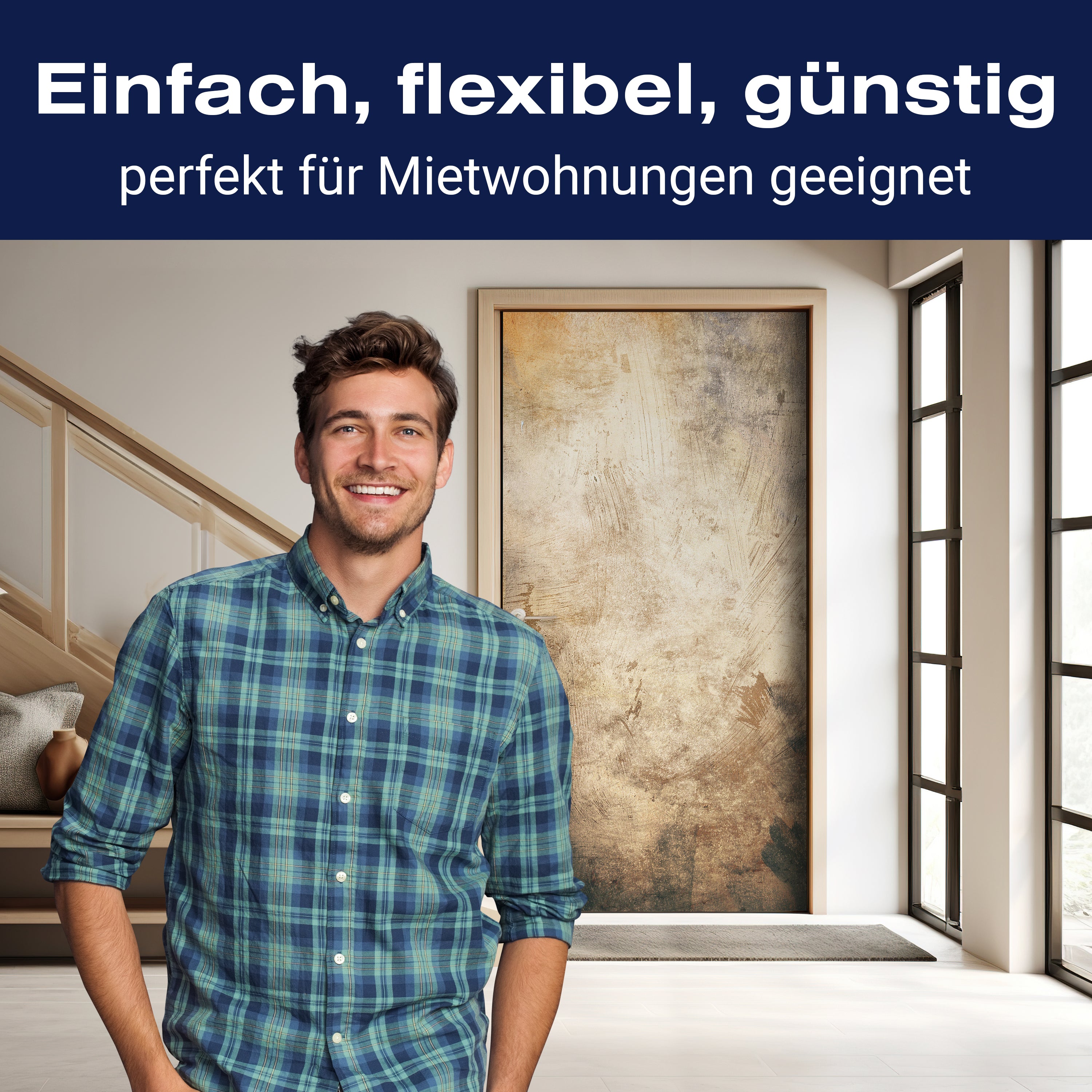 Türtapete alte Wand mit Putz, Vintage, Grunge M1163 - Bild 3 Türtapete alte Wand mit Putz, Vintage, Grunge M1163 - Bild 3