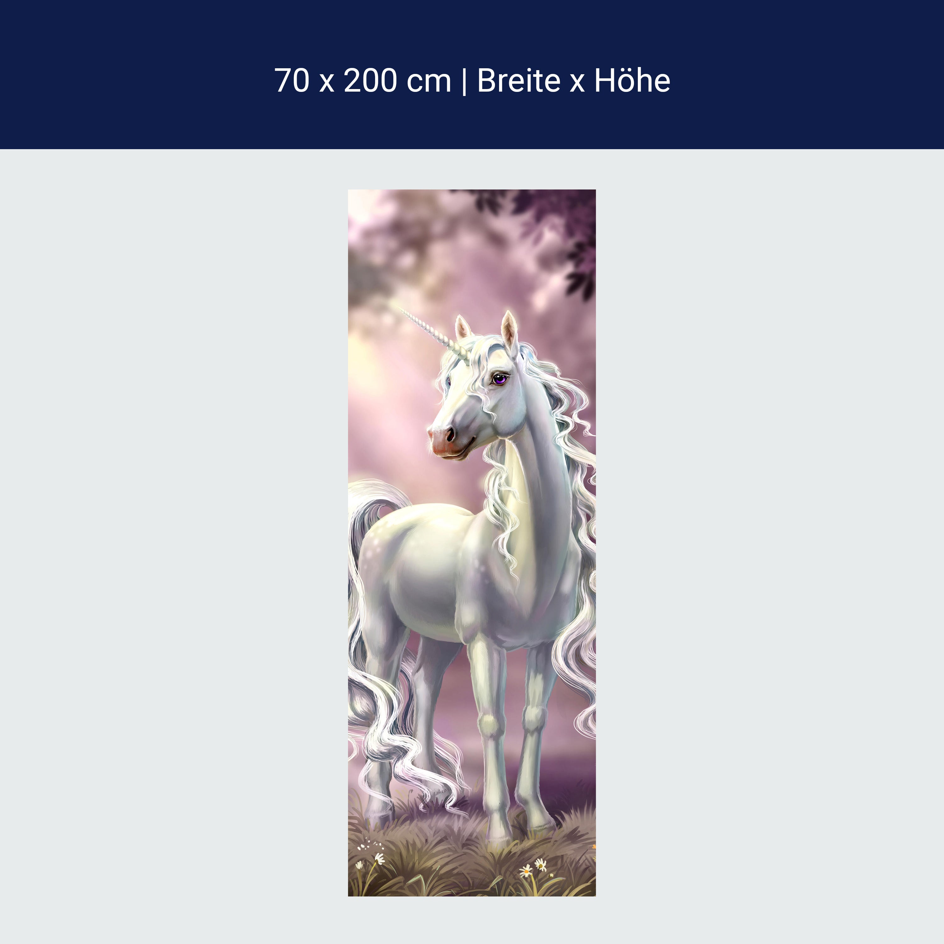 Türtapete Prinzessinnen Einhorn, Weiß, Fantasy M1186 Türtapete Prinzessinnen Einhorn, Weiß, Fantasy M1186