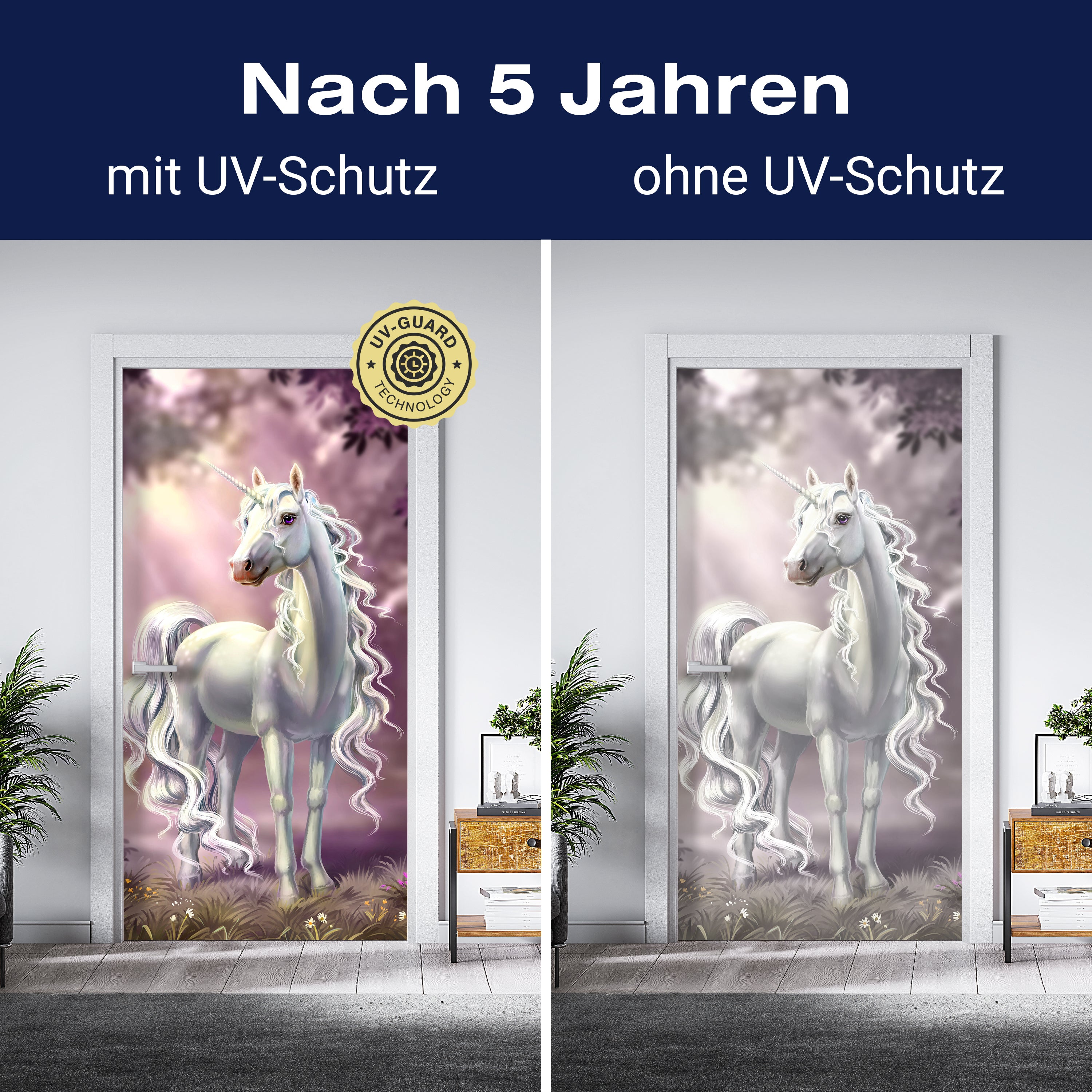 Türtapete Prinzessinnen Einhorn, Weiß, Fantasy M1186 - Bild 4 Türtapete Prinzessinnen Einhorn, Weiß, Fantasy M1186 - Bild 4