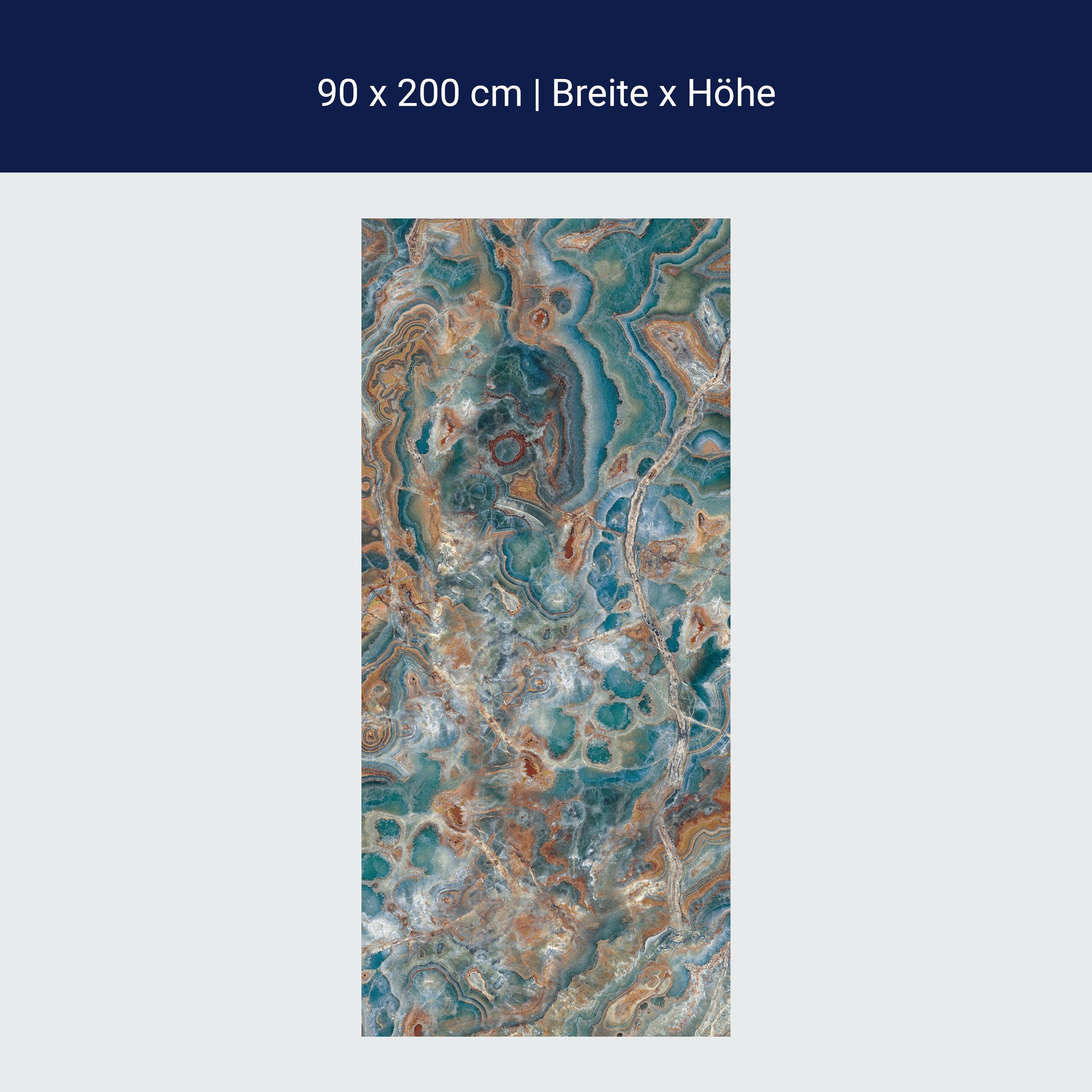 Türtapete Naturstein Blau Braun, Steine, Muster M1216 Türtapete Naturstein Blau Braun, Steine, Muster M1216