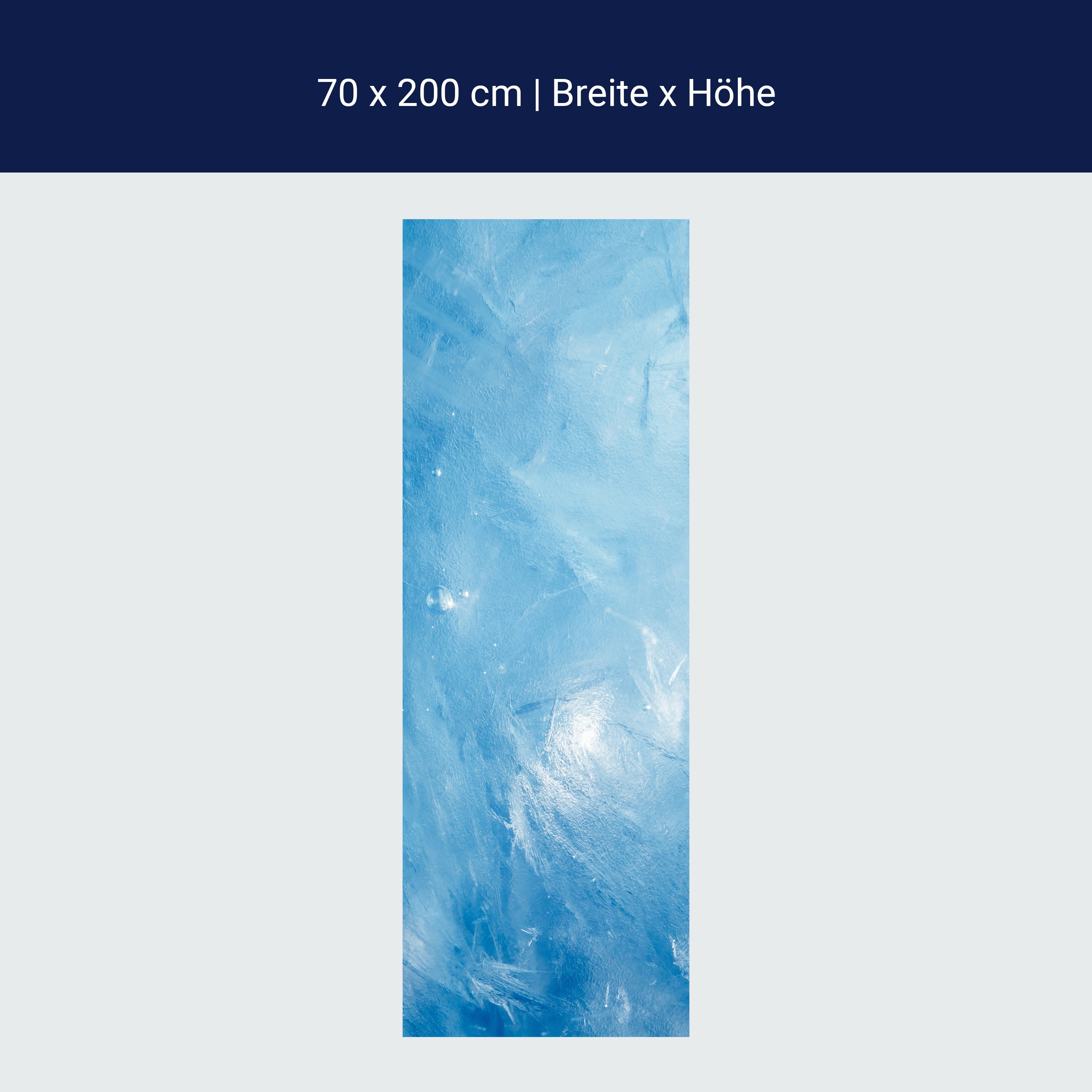 Türtapete Eis Nahaufnahme, Luftblase, Blau, Wasser M1223 Türtapete Eis Nahaufnahme, Luftblase, Blau, Wasser M1223