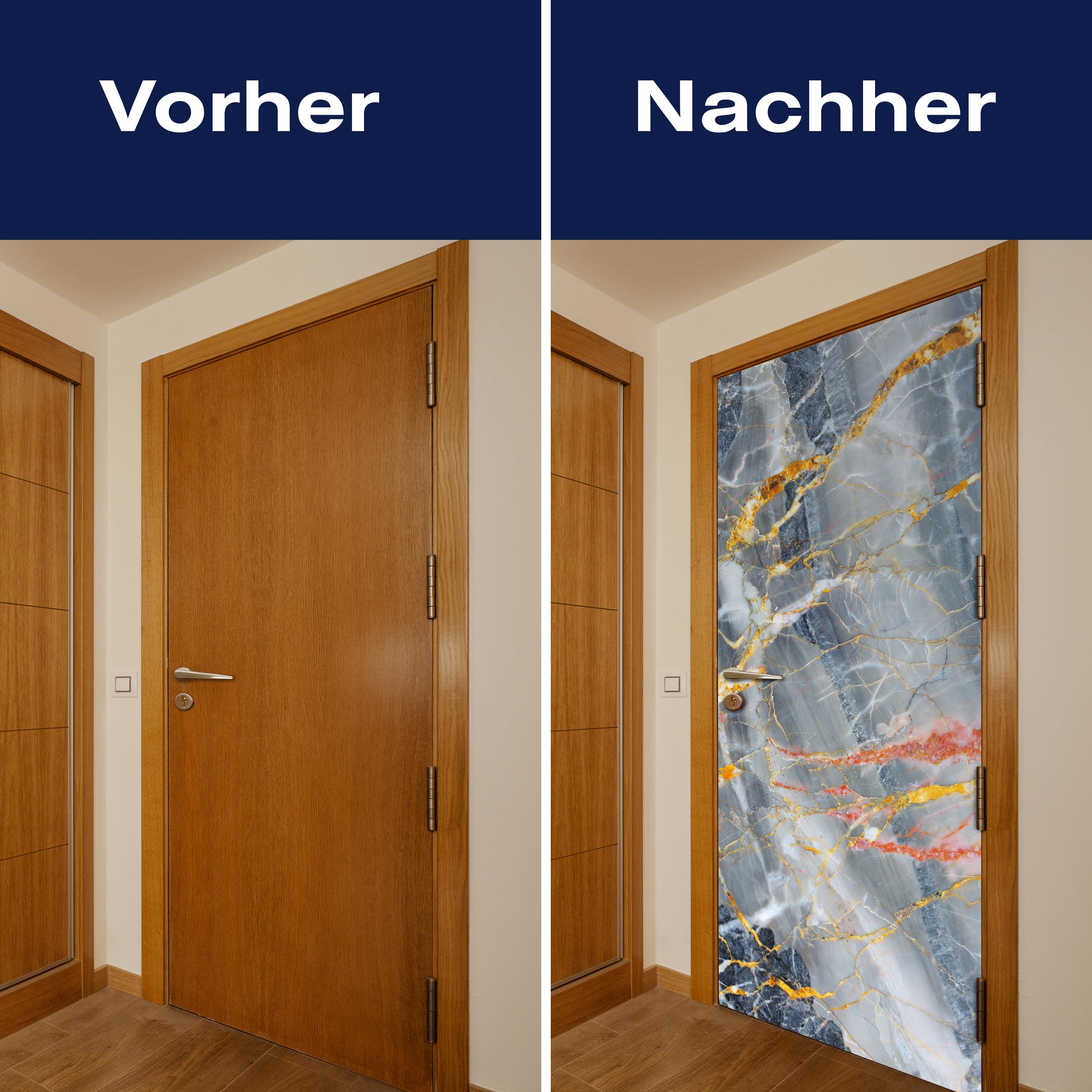 Türtapete grauer Marmor, Gold, Rot, Risse, Stein M1228 - Bild 10 Türtapete grauer Marmor, Gold, Rot, Risse, Stein M1228 - Bild 10