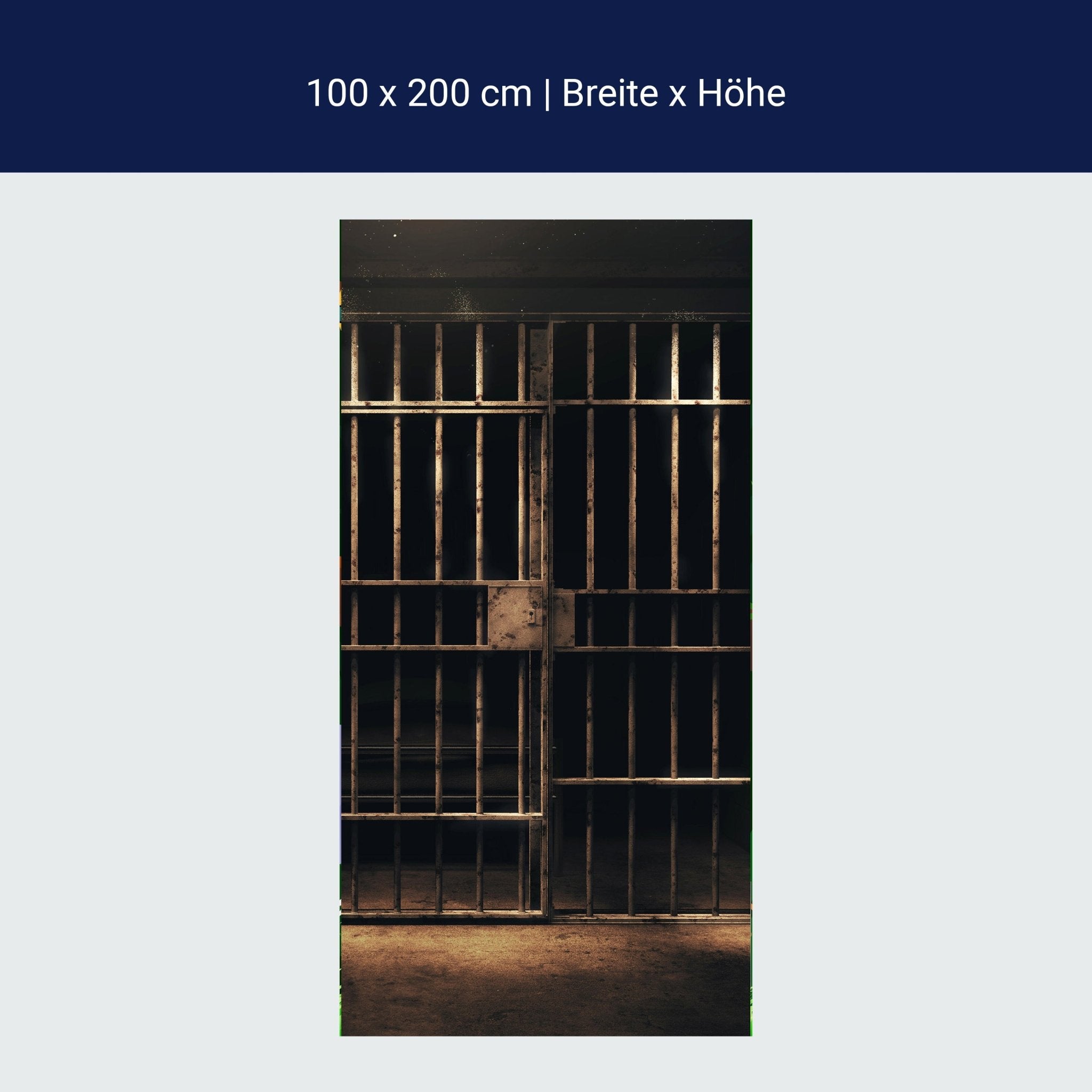 Türtapete Gefängnis Zelle, Gitter, Zellentür M1229 Türtapete Gefängnis Zelle, Gitter, Zellentür M1229