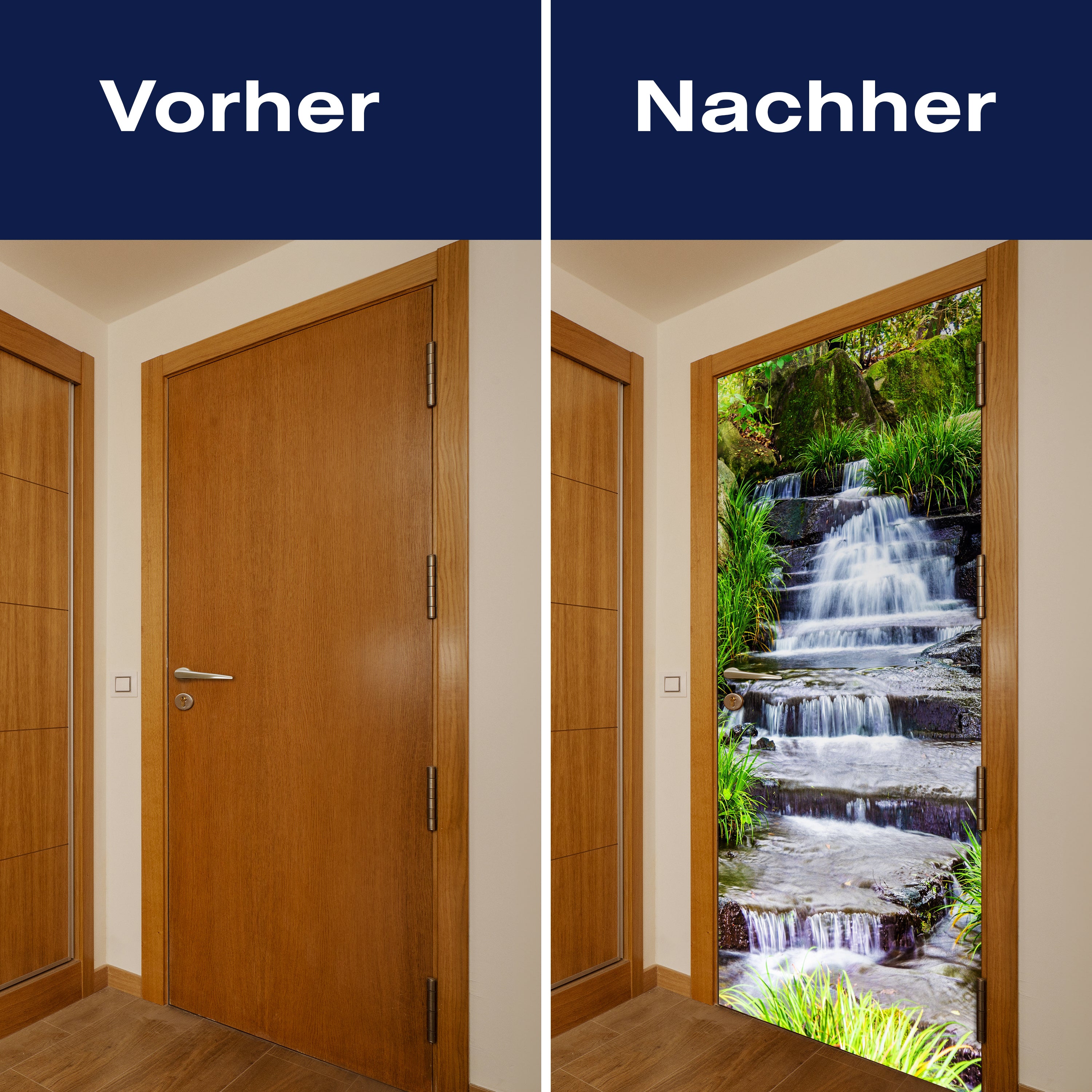 Türtapete Wasserfall am Bach, Stufen, Wasser M1246 - Bild 10 Türtapete Wasserfall am Bach, Stufen, Wasser M1246 - Bild 10