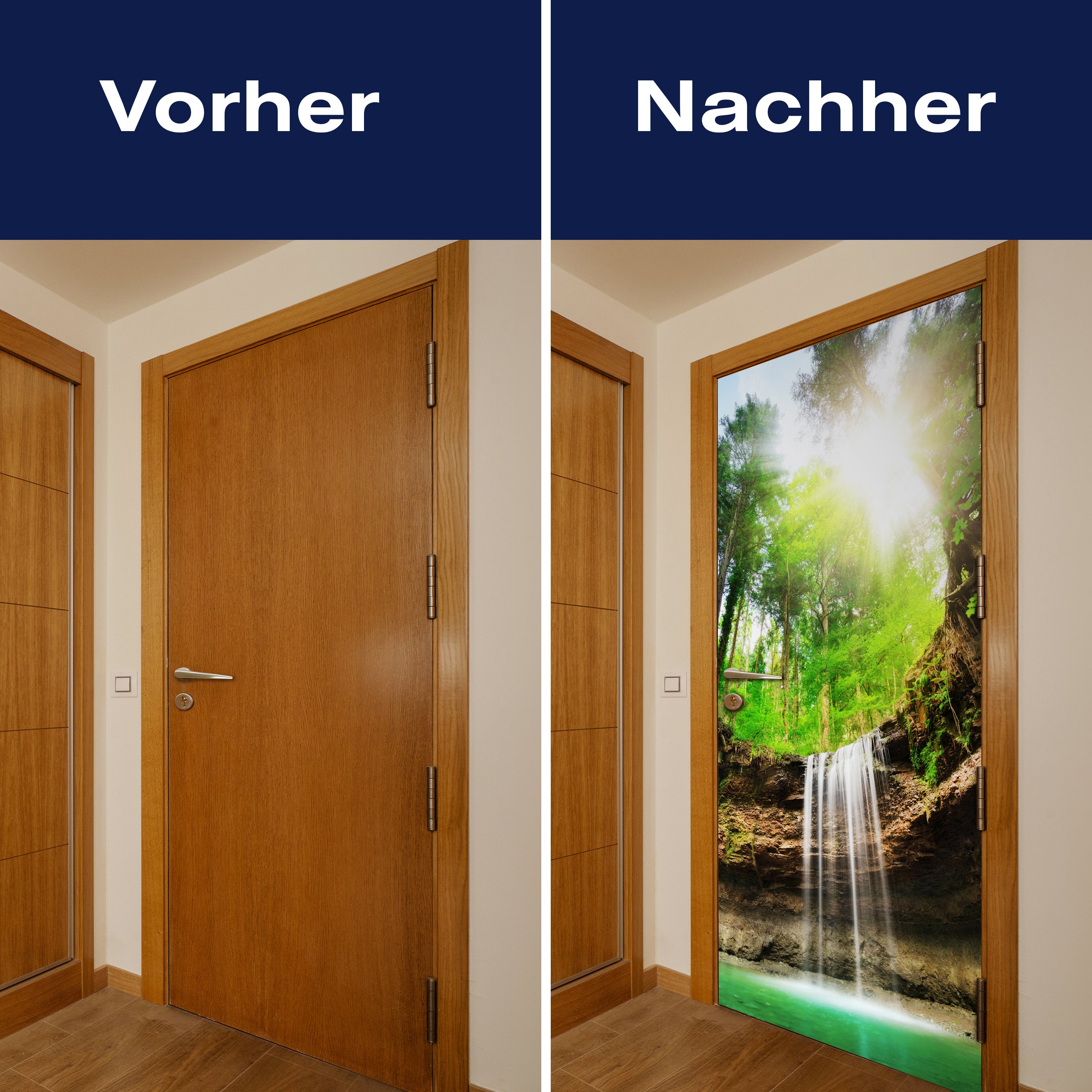 Türtapete Wasserfall im Wald, Sonne, Wasser, Natur M1294 - Bild 10 Türtapete Wasserfall im Wald, Sonne, Wasser, Natur M1294 - Bild 10
