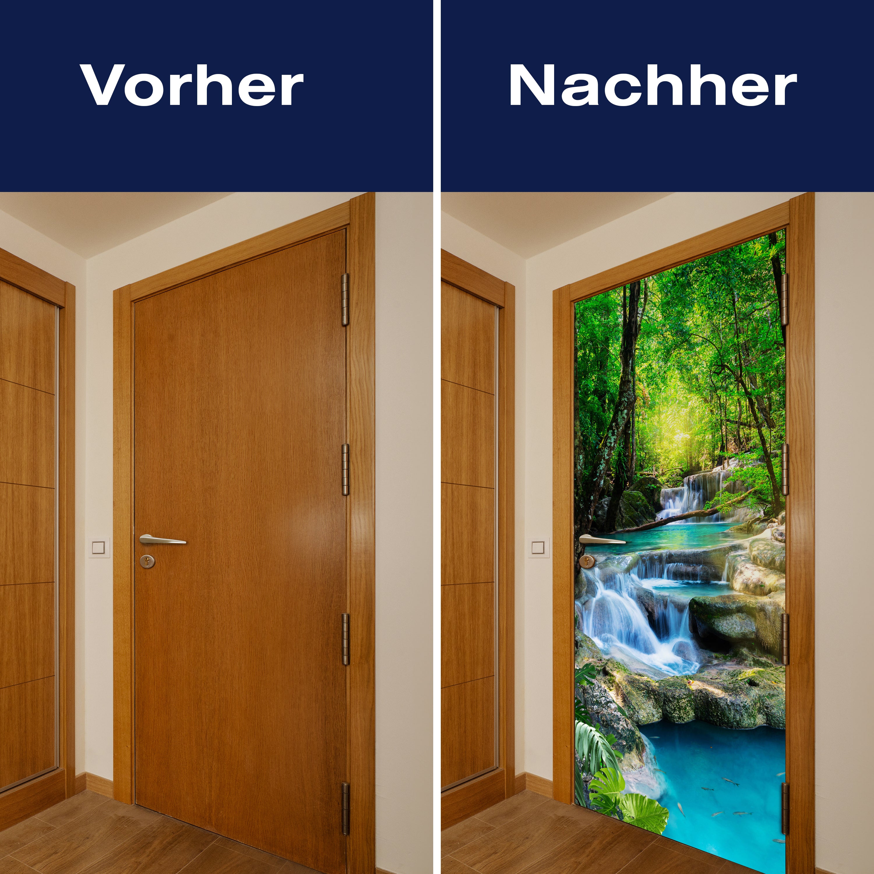 Türtapete Wasser Treppen im Wald, Natur, Bäume M1295 - Bild 10 Türtapete Wasser Treppen im Wald, Natur, Bäume M1295 - Bild 10