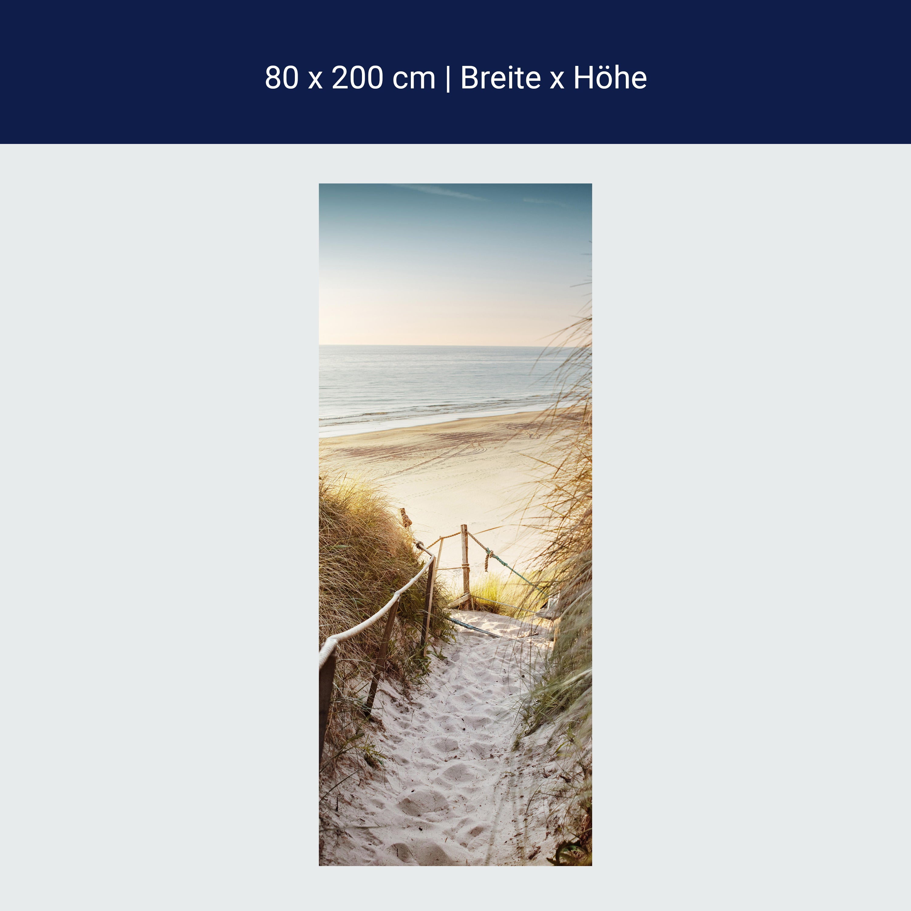 Türtapete Weg zum Strand, Seil, Meer, Düne, Schilf M1301 Türtapete Weg zum Strand, Seil, Meer, Düne, Schilf M1301