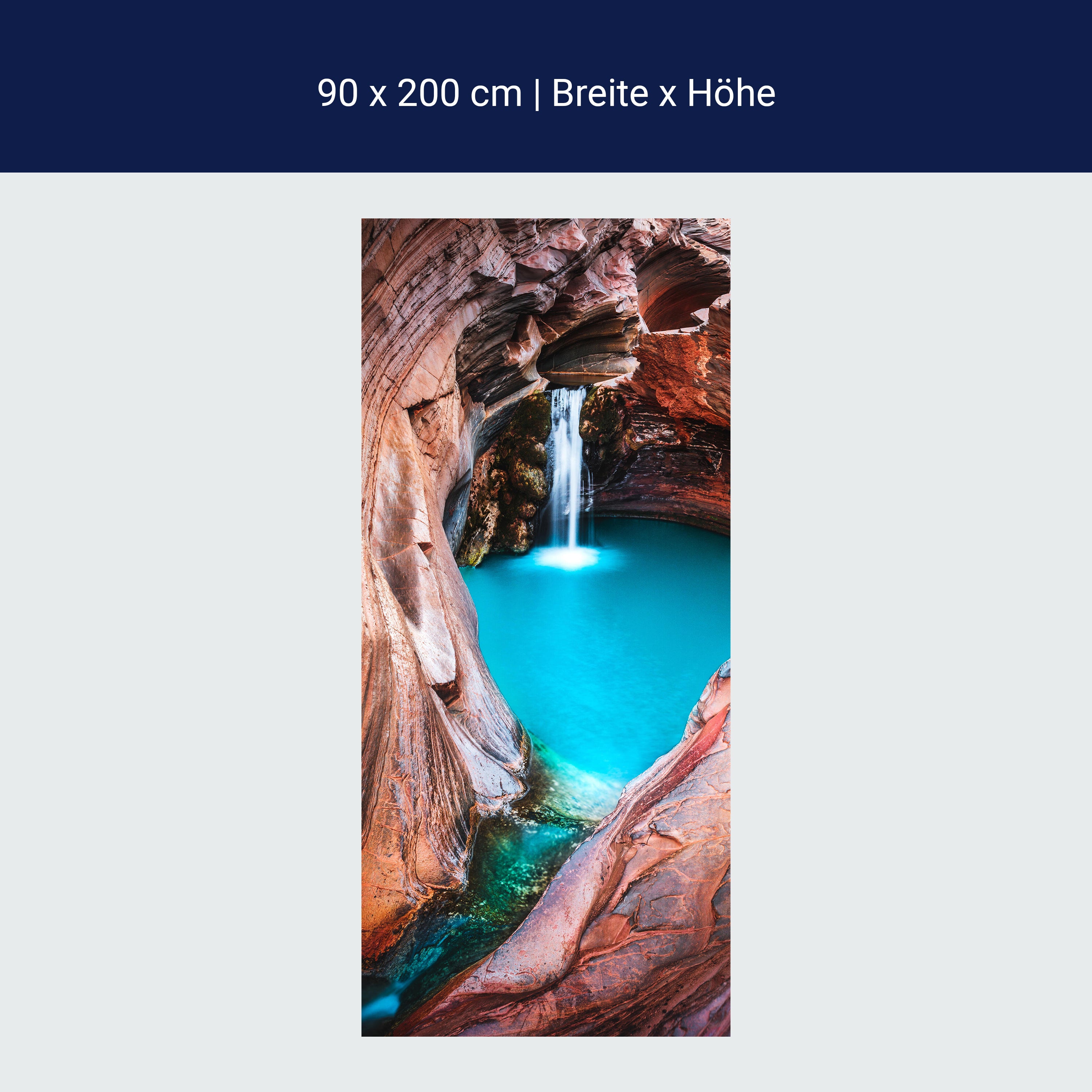 Türtapete Wasserfall in Höhle, Felsen, Wasser M1305 Türtapete Wasserfall in Höhle, Felsen, Wasser M1305