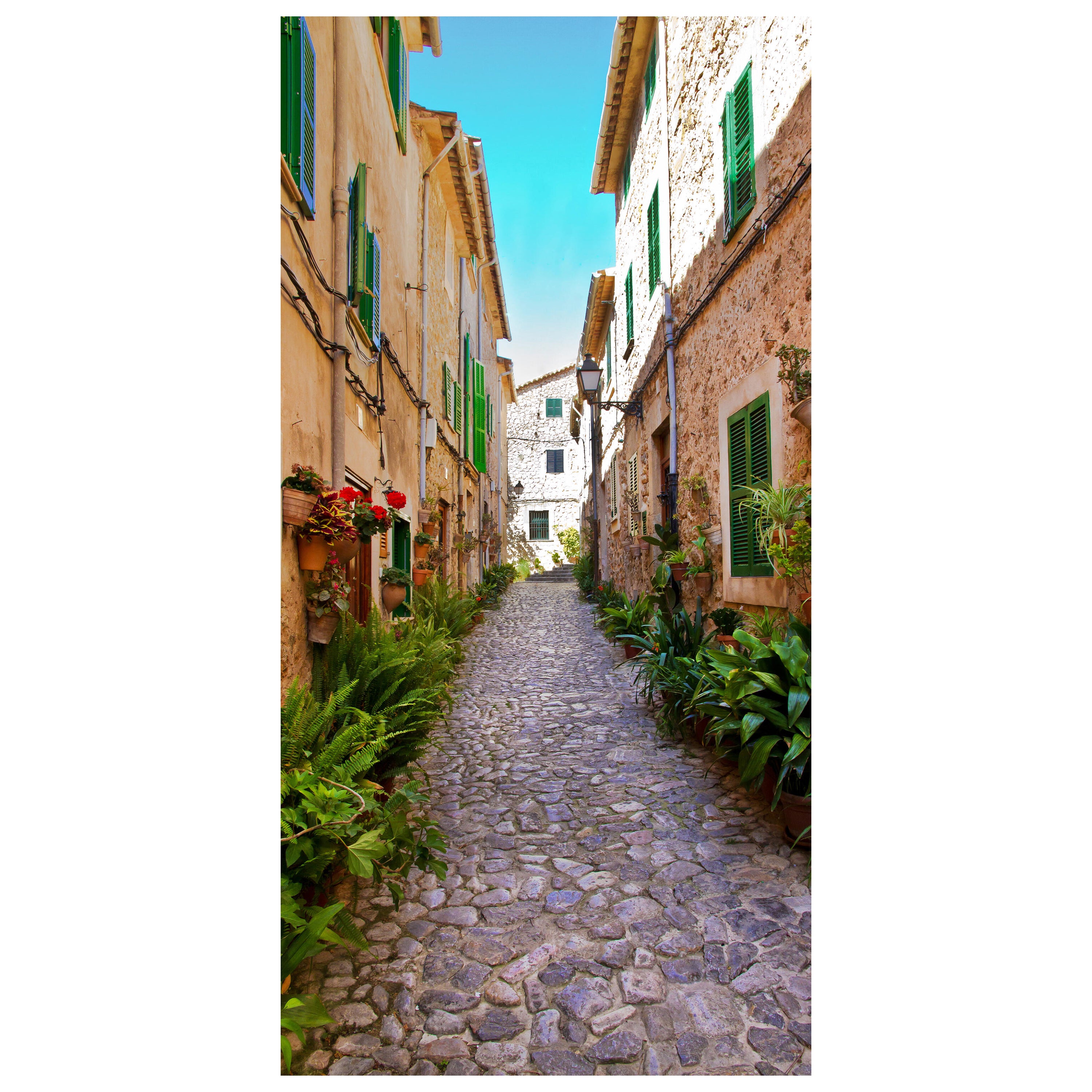 Türtapete Mediterrane Gasse, Sommer, Sonne, Himmel M1331 - Bild 2 Türtapete Mediterrane Gasse, Sommer, Sonne, Himmel M1331 - Bild 2