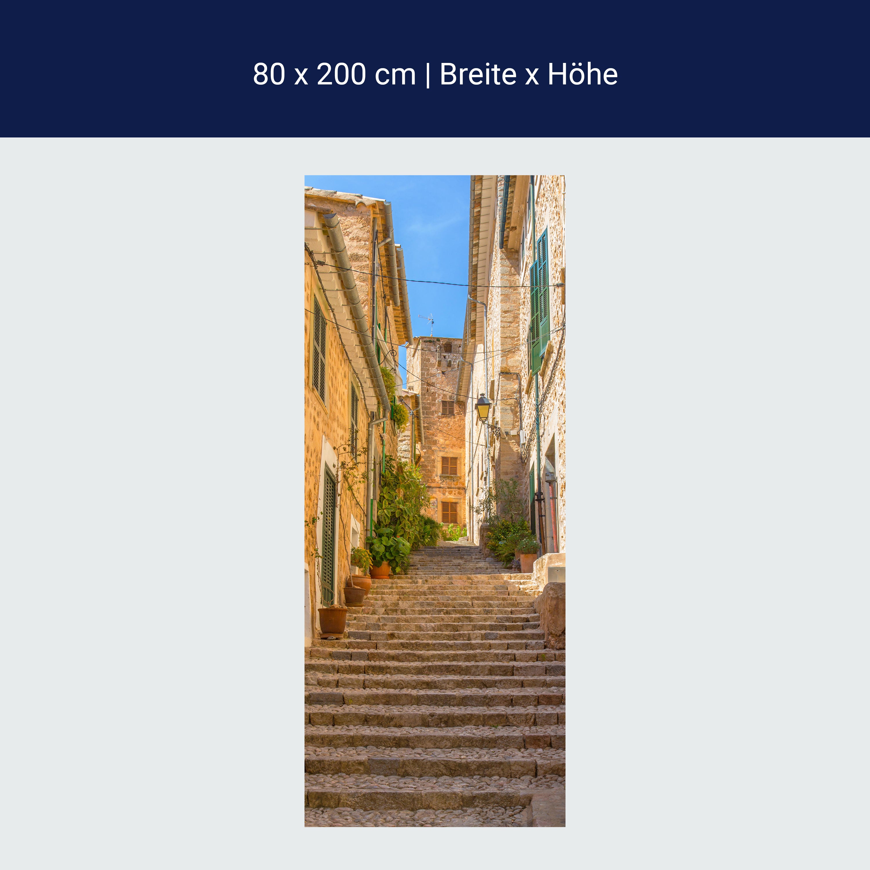 Türtapete Mediterrane Treppe, Sommer, Sonne M1332 Türtapete Mediterrane Treppe, Sommer, Sonne M1332