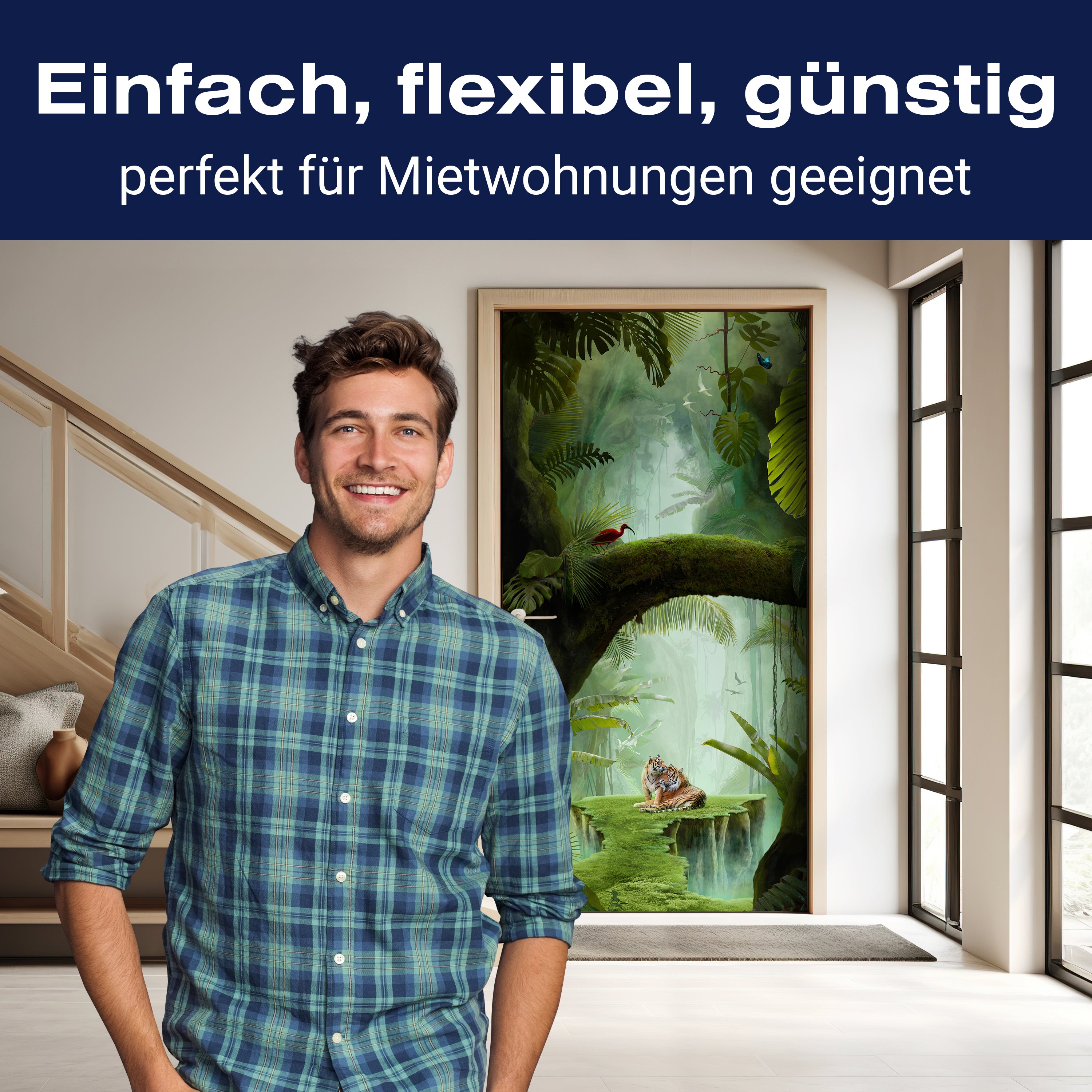 Türtapete Dschungel & Tiere, Fantasy, Urwald, Moos M1350 - Bild 3 Türtapete Dschungel & Tiere, Fantasy, Urwald, Moos M1350 - Bild 3