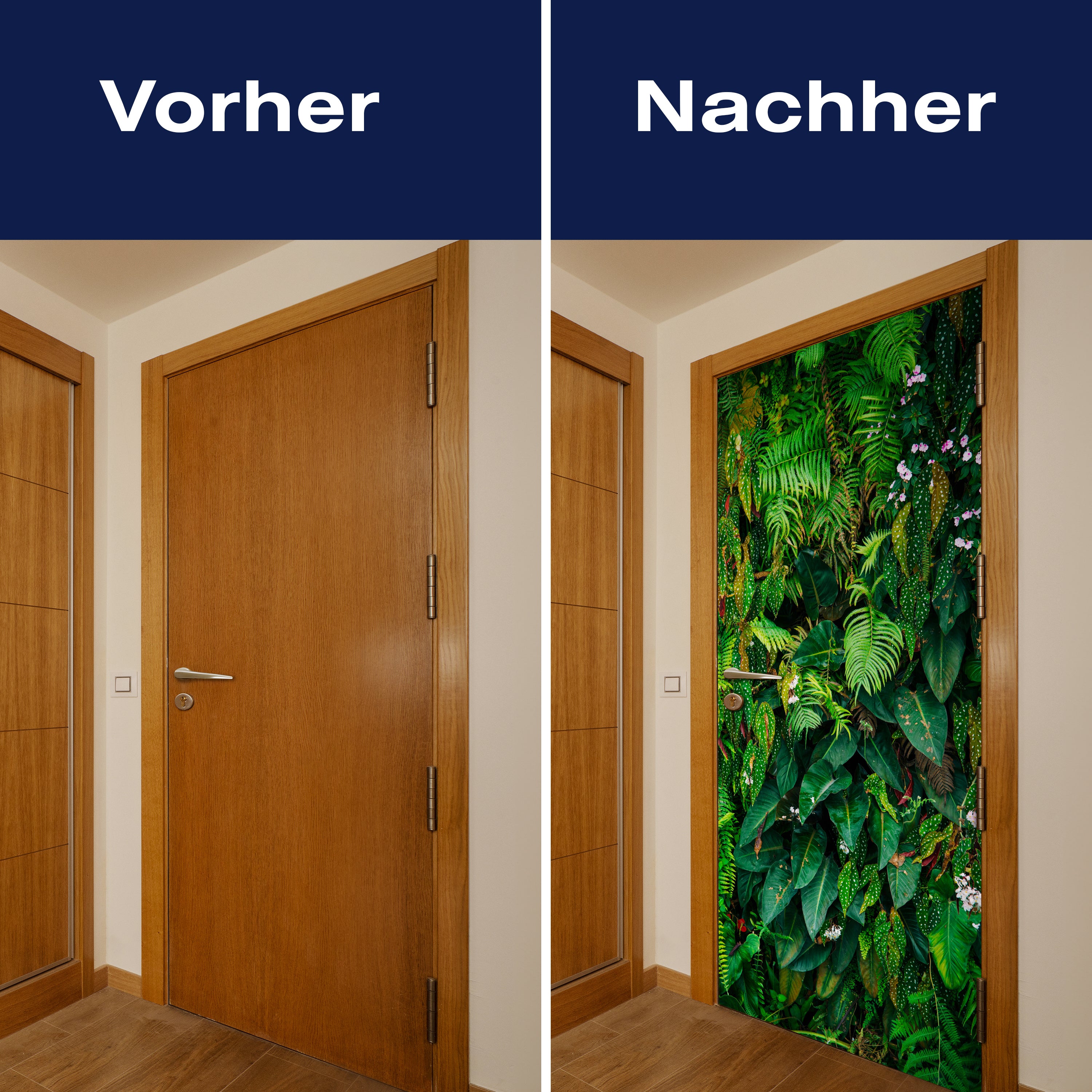 Türtapete Wand aus Blättern, Urwald, Natur, Grün M1352 - Bild 10 Türtapete Wand aus Blättern, Urwald, Natur, Grün M1352 - Bild 10