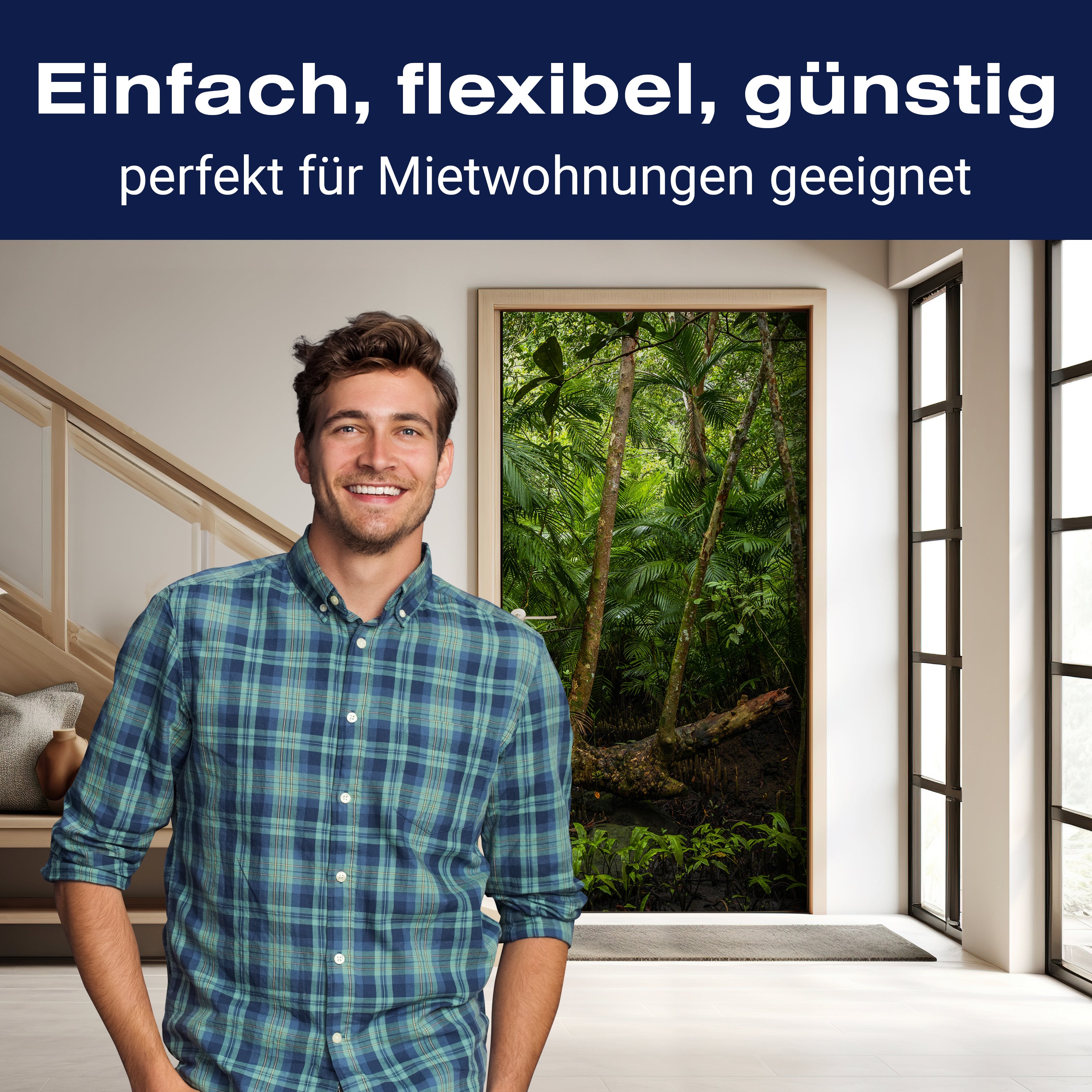 Türtapete Baum im Dschungel, Urwald, Regenwald M1353 - Bild 3 Türtapete Baum im Dschungel, Urwald, Regenwald M1353 - Bild 3