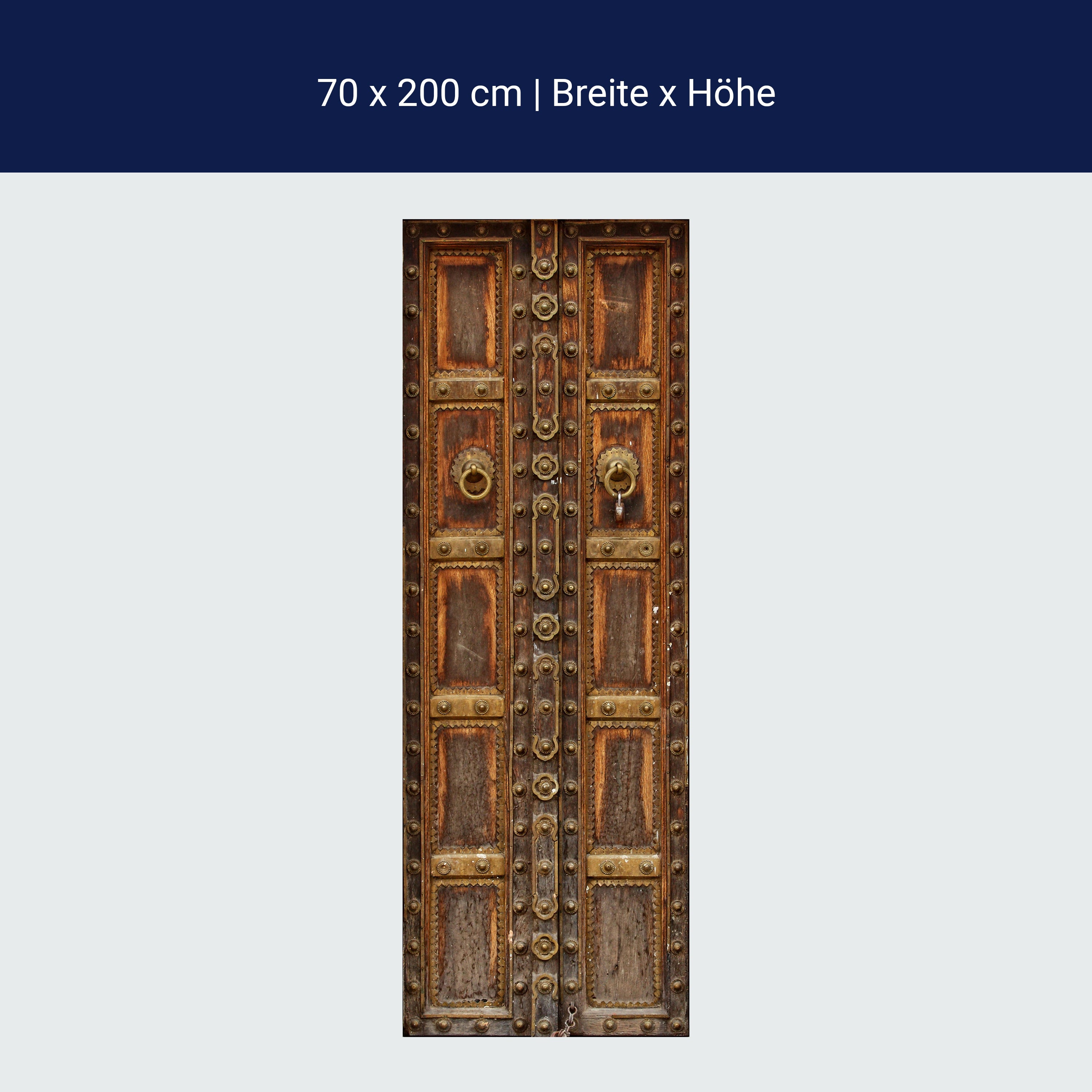 Türtapete mittelalterliche Tür, Holz, Metall M1371 Türtapete mittelalterliche Tür, Holz, Metall M1371