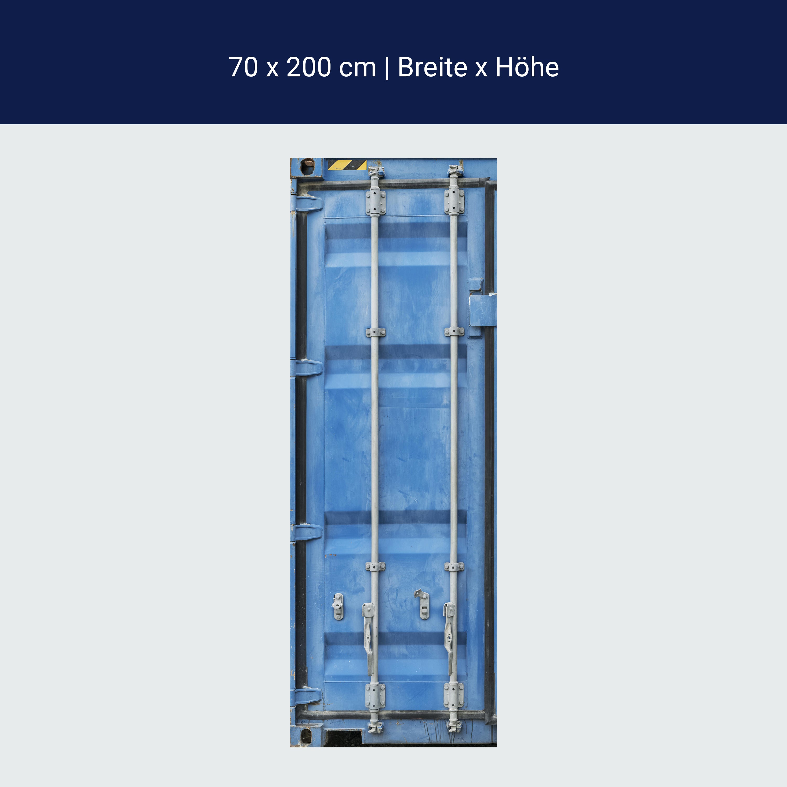 Türtapete Blaue Container Tür, Metall, Übersee M1377 Türtapete Blaue Container Tür, Metall, Übersee M1377