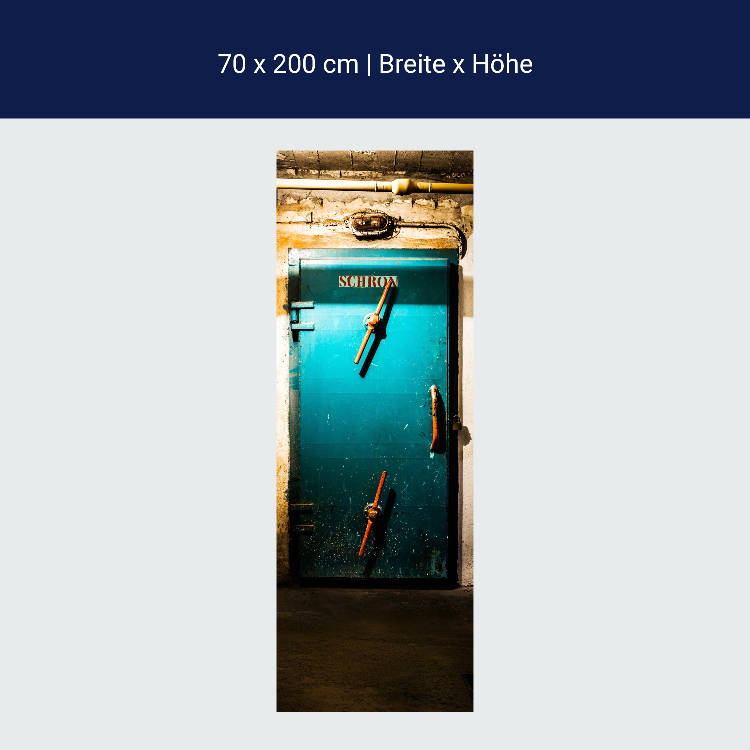 Türtapete Blaue Metall Tür, Rost, Mauer, Stein M1384 Türtapete Blaue Metall Tür, Rost, Mauer, Stein M1384