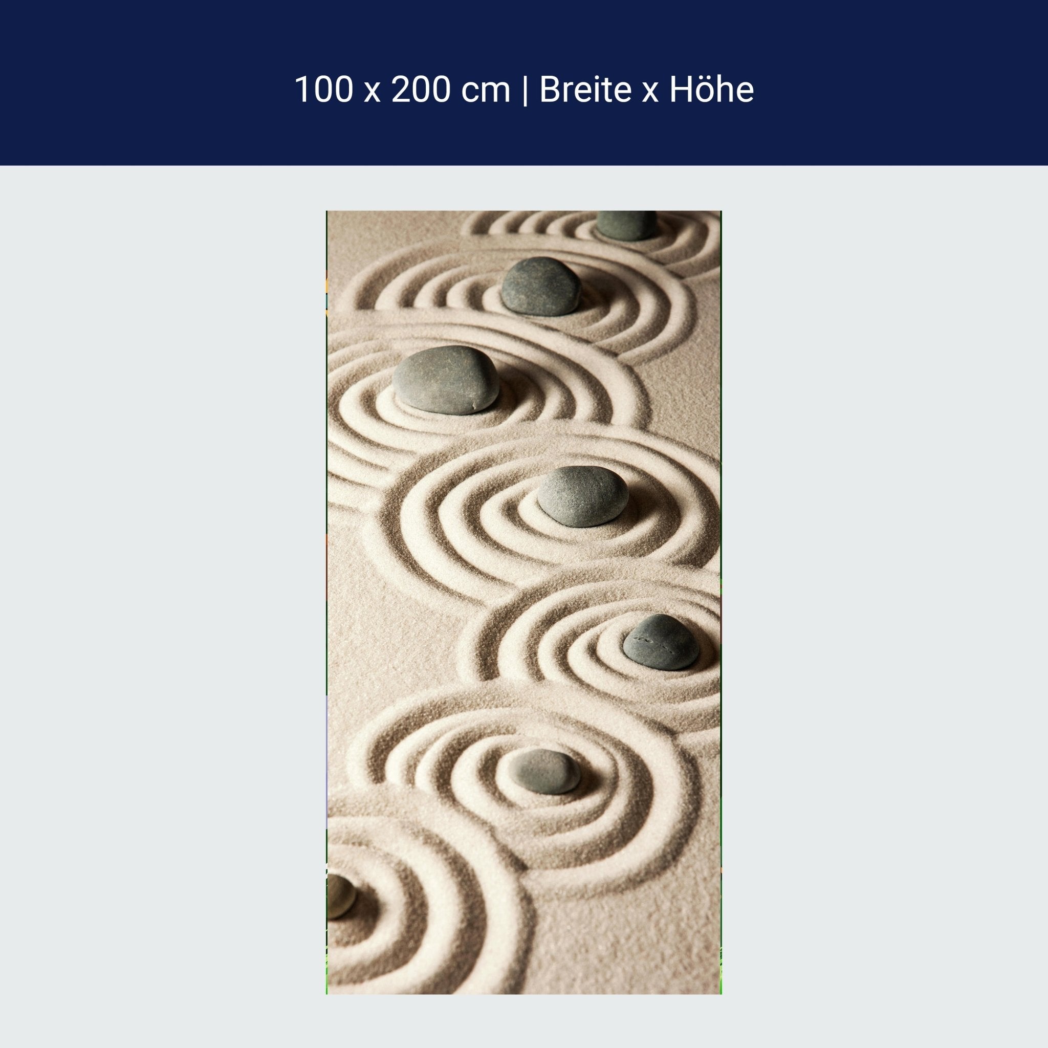 Türtapete Steine im Sand, Muster, Ringe, Formen M1388 Türtapete Steine im Sand, Muster, Ringe, Formen M1388