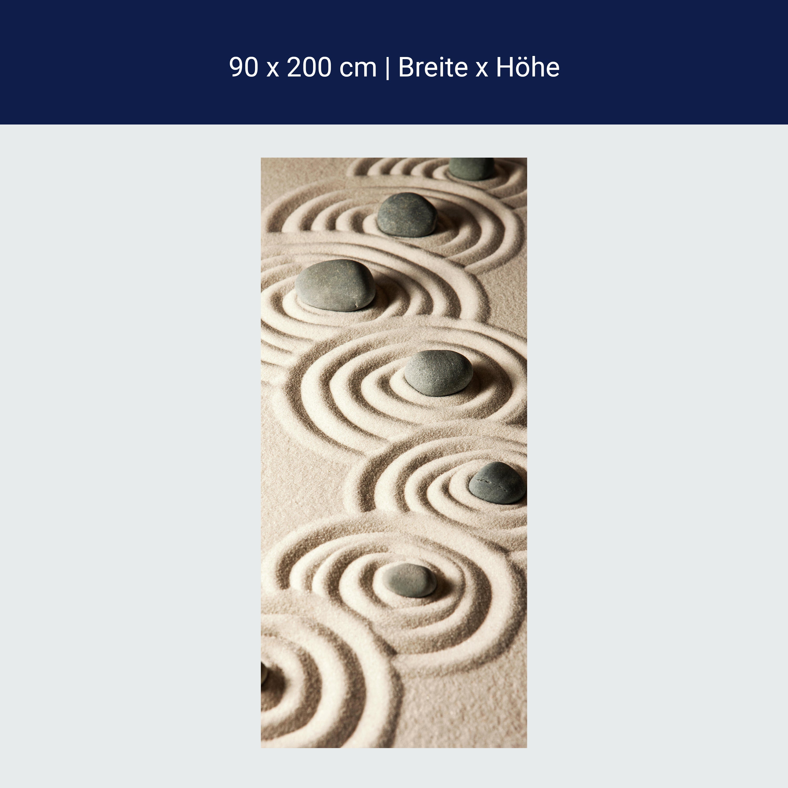 Türtapete Steine im Sand, Muster, Ringe, Formen M1388 Türtapete Steine im Sand, Muster, Ringe, Formen M1388