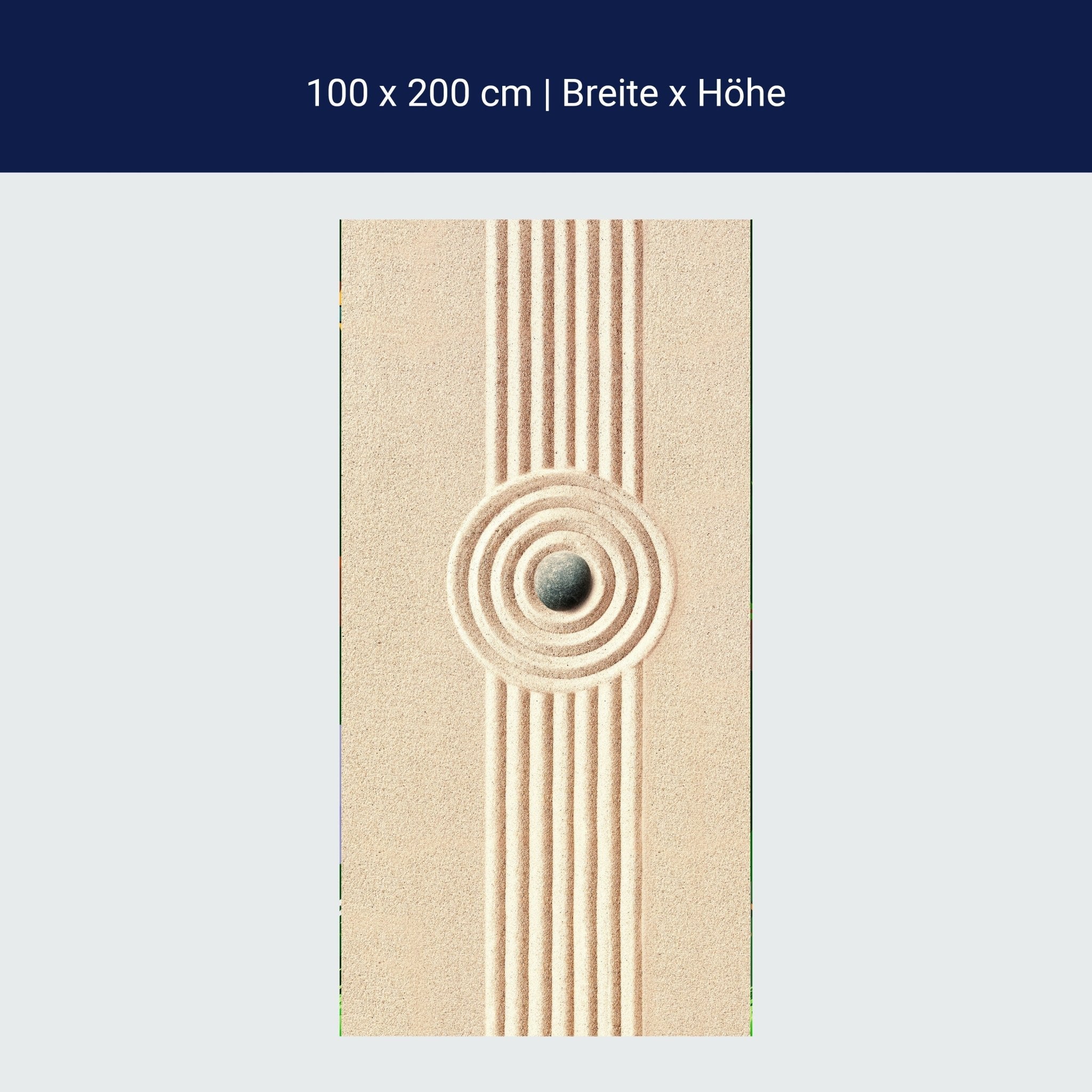 Türtapete Stein im Sand, Formen, Ringe, Linien M1391 Türtapete Stein im Sand, Formen, Ringe, Linien M1391