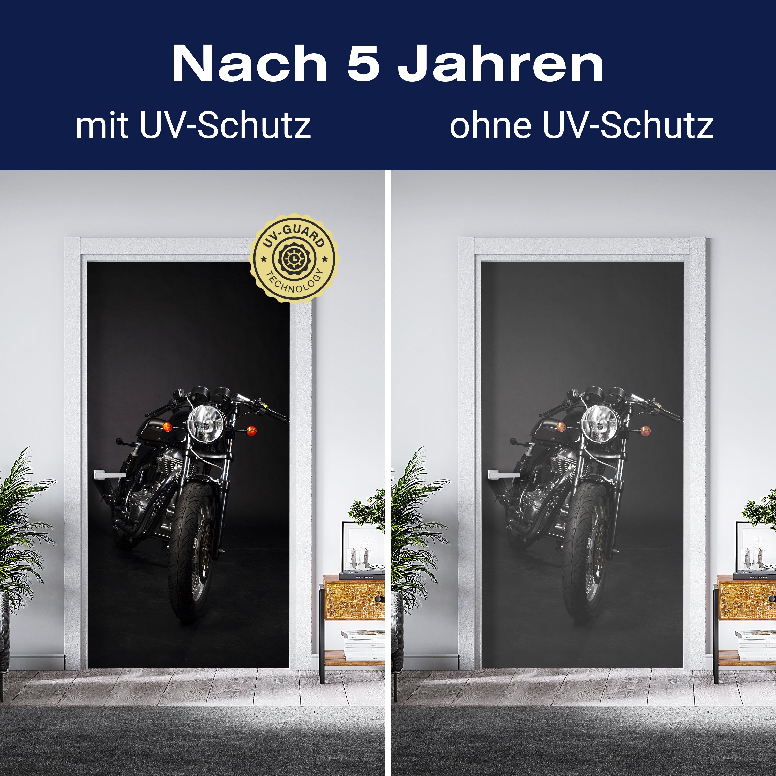 Türtapete schwarzes Motorrad, Naked Bike, Studio M1400 - Bild 4 Türtapete schwarzes Motorrad, Naked Bike, Studio M1400 - Bild 4