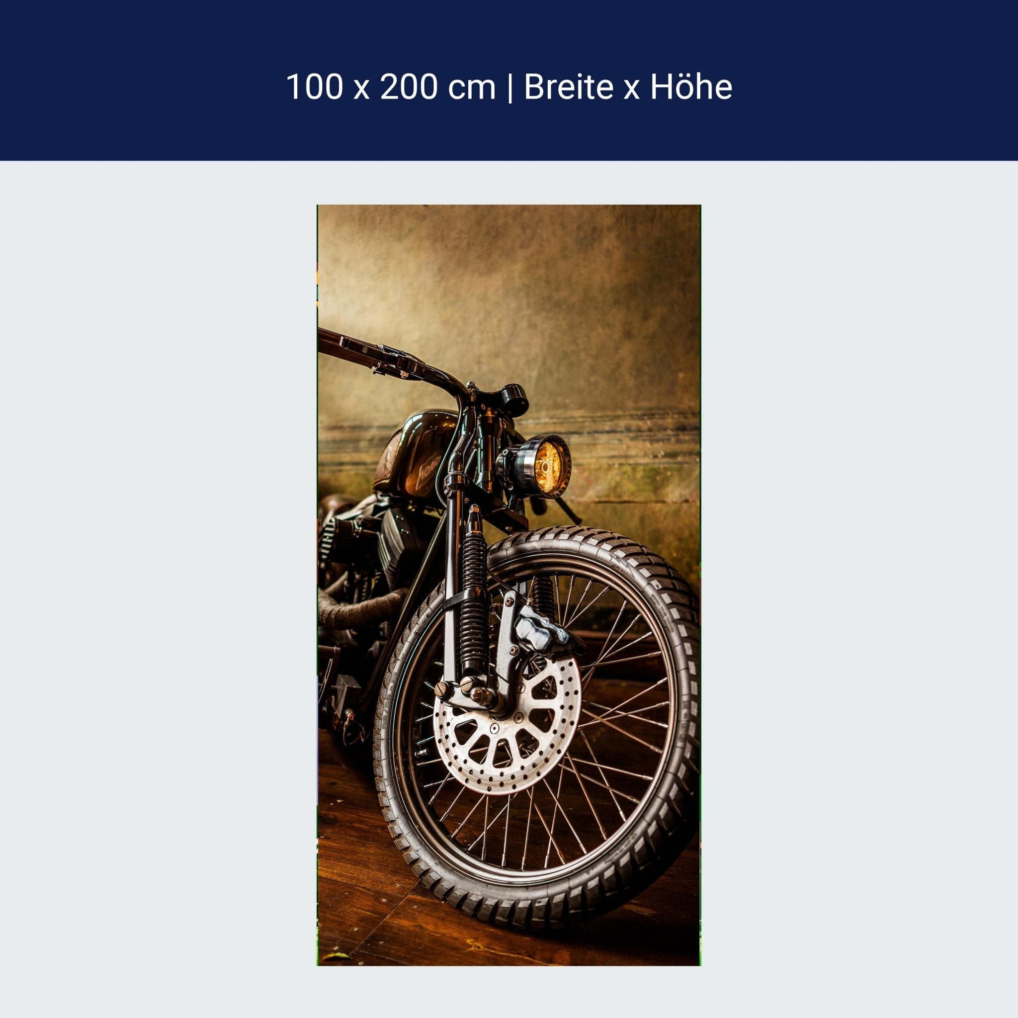 Türtapete Vintage Motorrad, Reifen, Scheinwerfer M1403 Türtapete Vintage Motorrad, Reifen, Scheinwerfer M1403