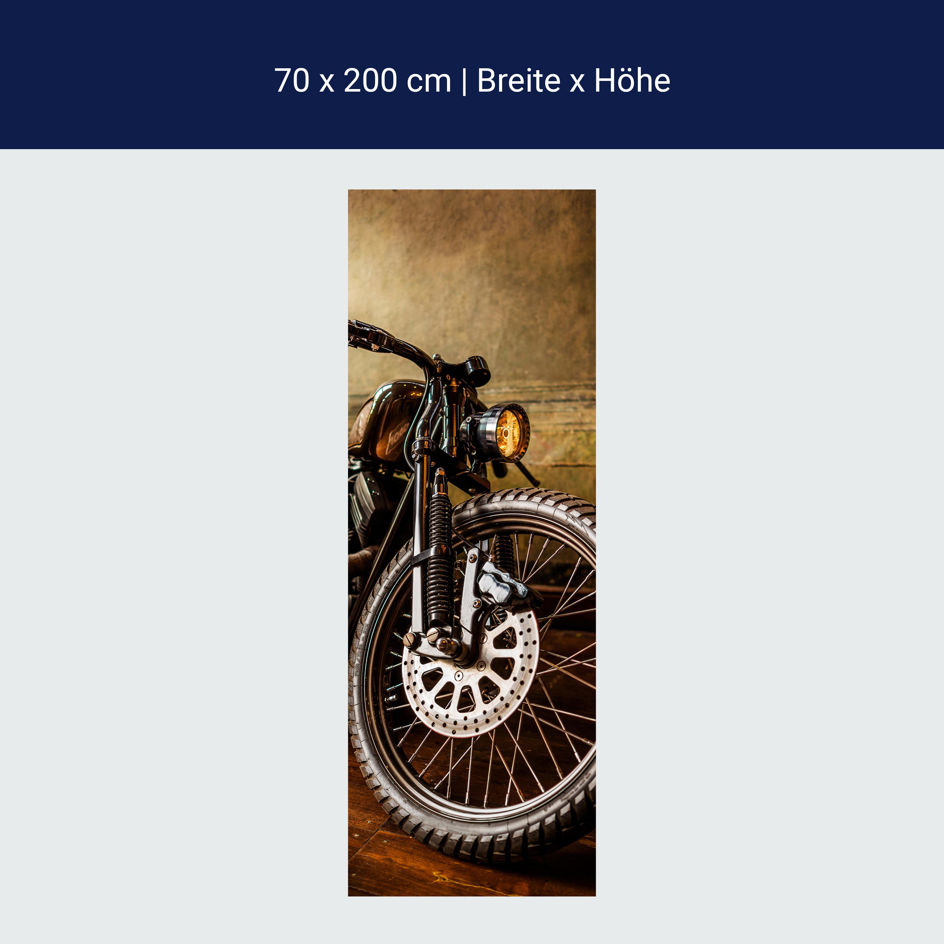 Türtapete Vintage Motorrad, Reifen, Scheinwerfer M1403 Türtapete Vintage Motorrad, Reifen, Scheinwerfer M1403